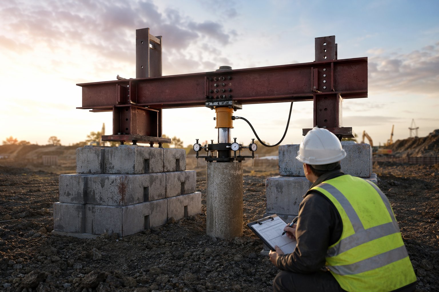 Load-test and connect — Mini and micro piling, step 6