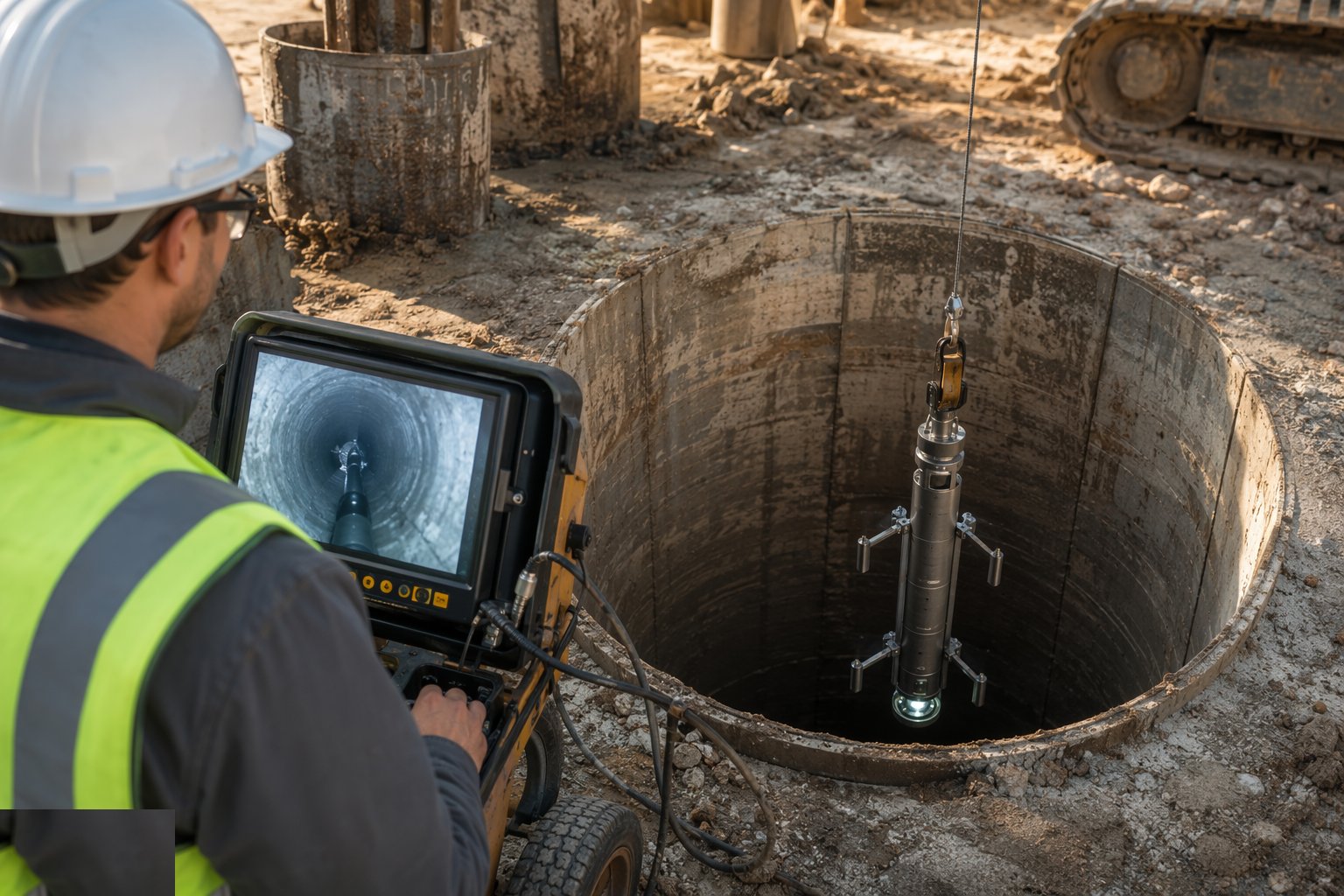 Verify and clean the toe — the hold point — Rotary bored cast-in-situ piles, step 3