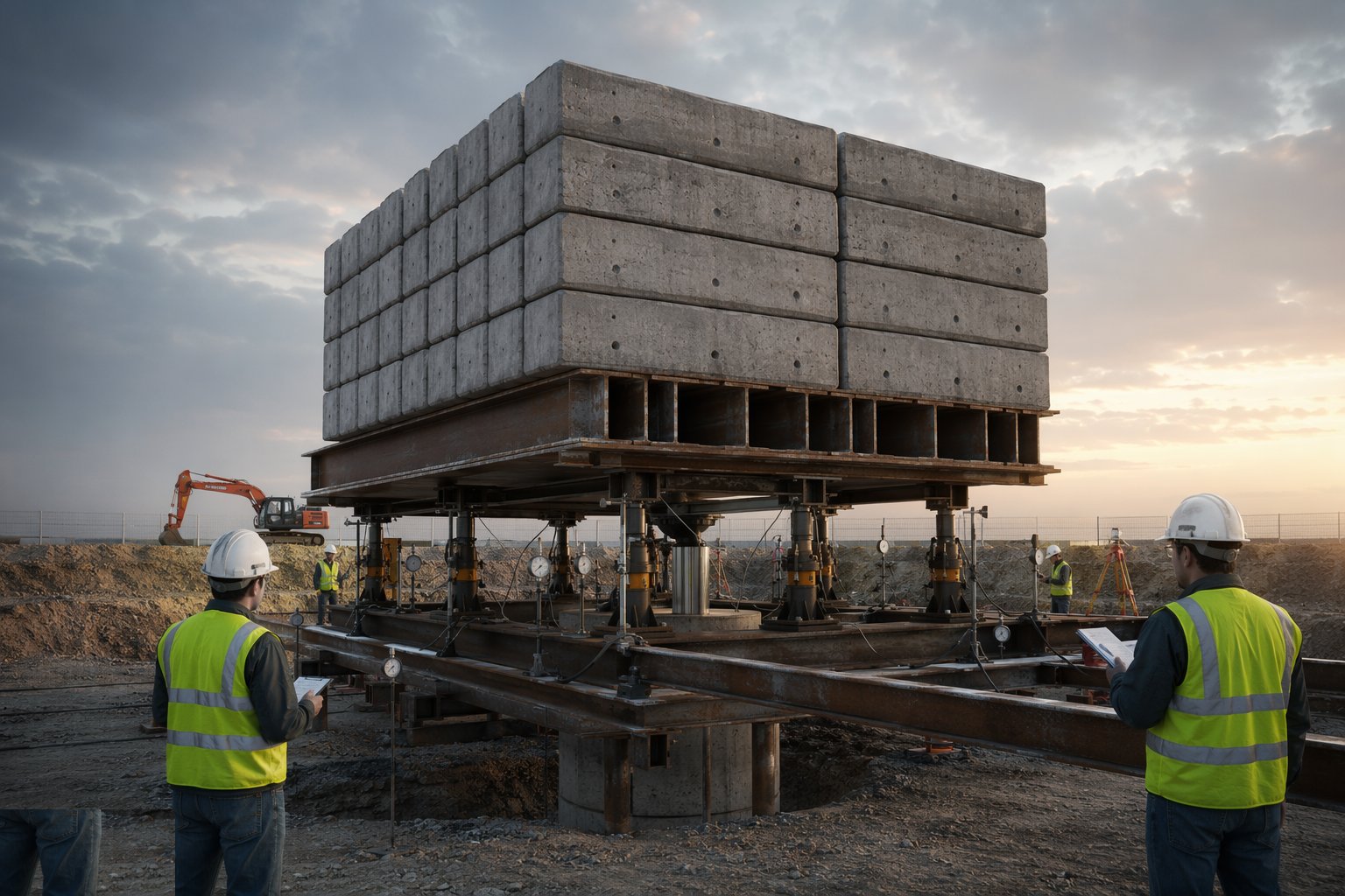 Test integrity and capacity — Rotary bored cast-in-situ piles, step 7