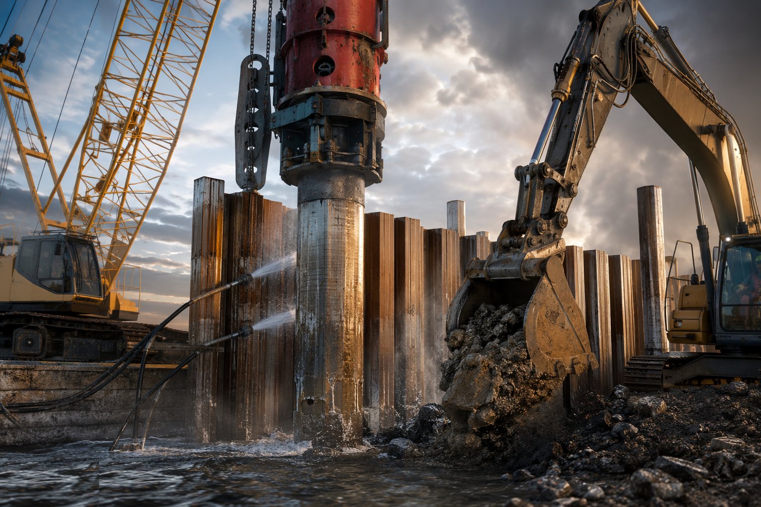 Deal with refusals and obstructions — Sheet piling, step 3