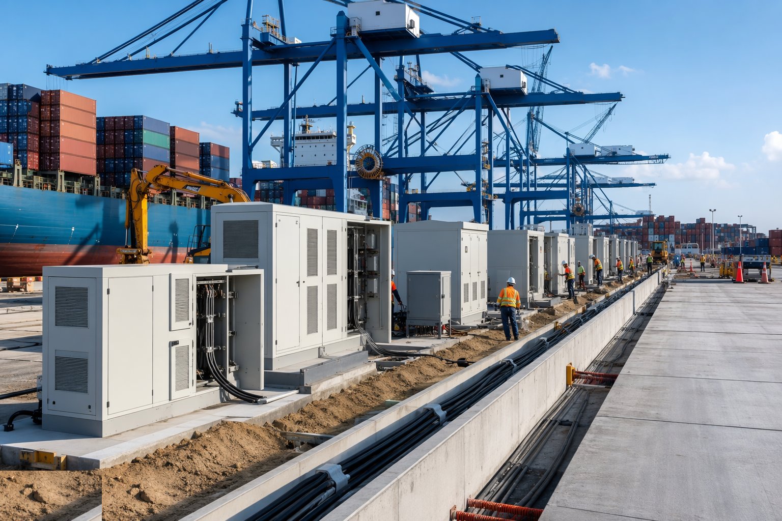Install reefer infrastructure and substations — Container Terminals & Port Pavements, step 5