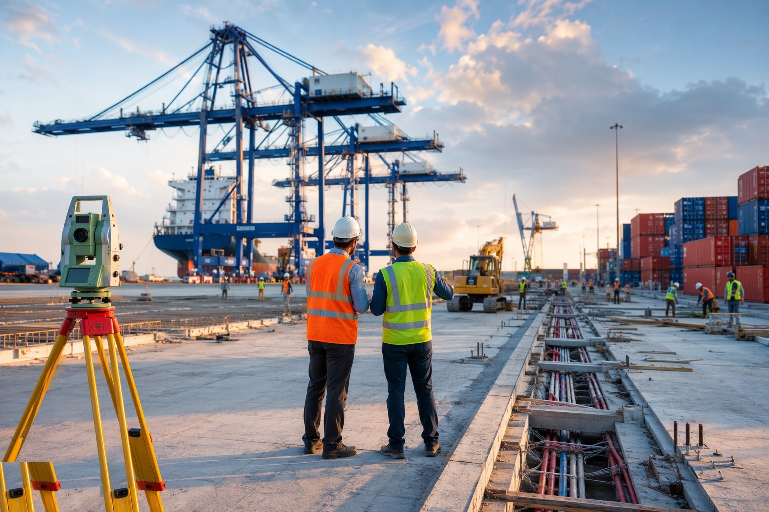 Mark, commission and hand over block by block — Container Terminals & Port Pavements, step 7
