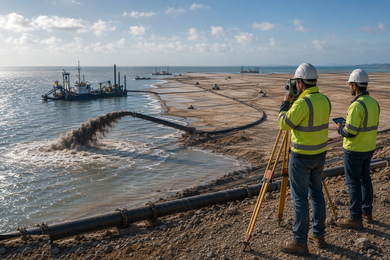 Accept the depth and the land — Dredging & Land Reclamation, step 7