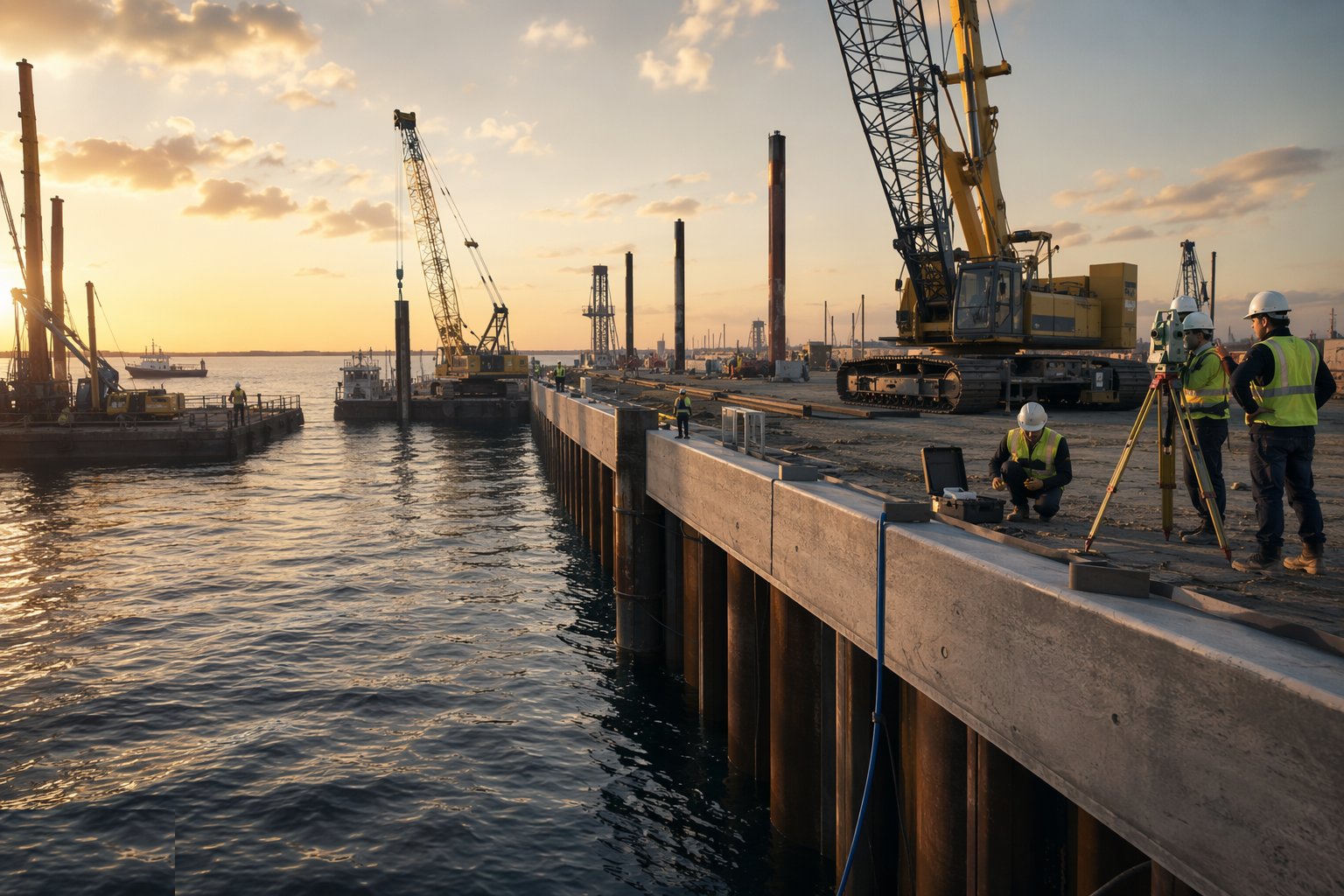 Prove the berth and hand it to the port — Quay Walls & Berth Construction, step 7
