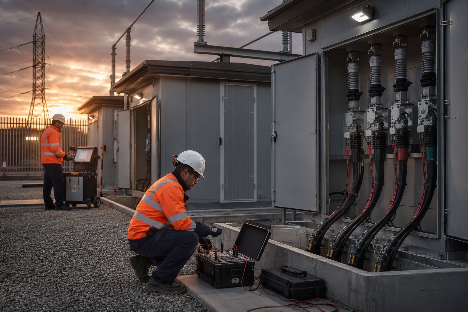 Complete pre-commissioning and protection proving — Grid Connections & Energisation, step 3