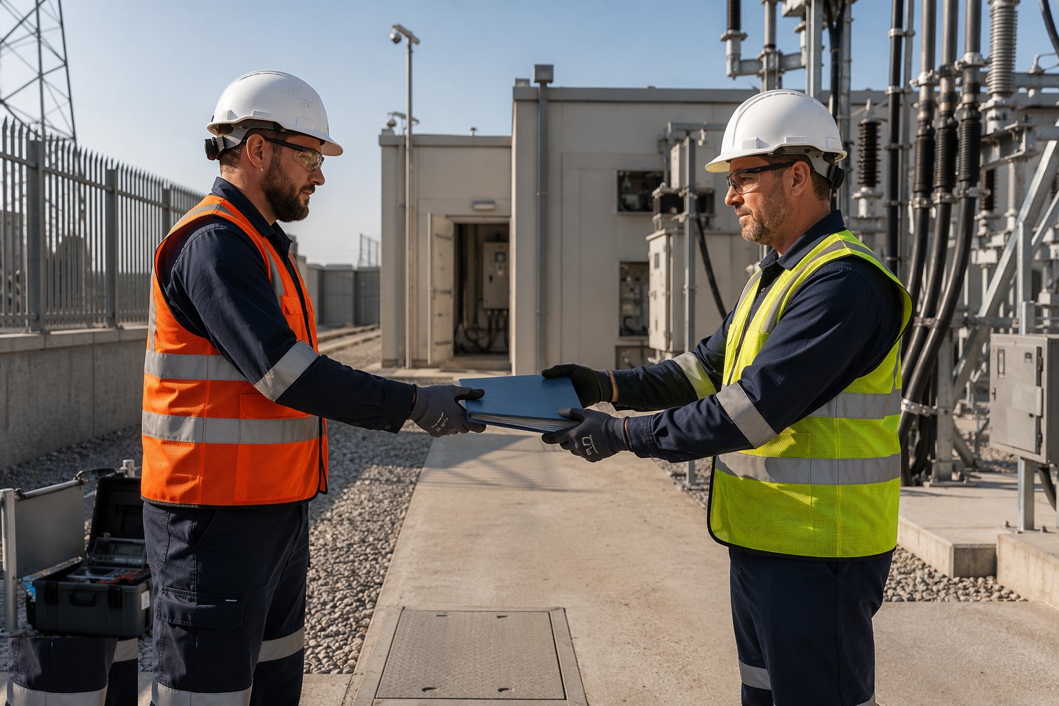 Hand over, vest and close the file — Grid Connections & Energisation, step 7