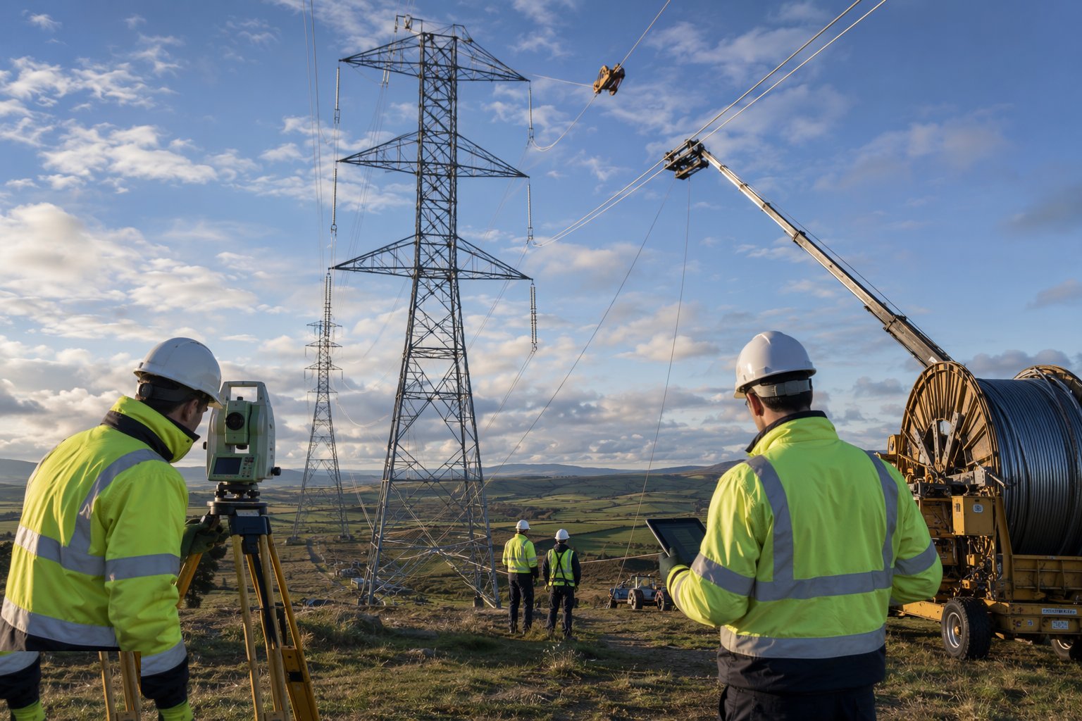 Test, inspect and hand over for energisation — Overhead Line Construction, step 7
