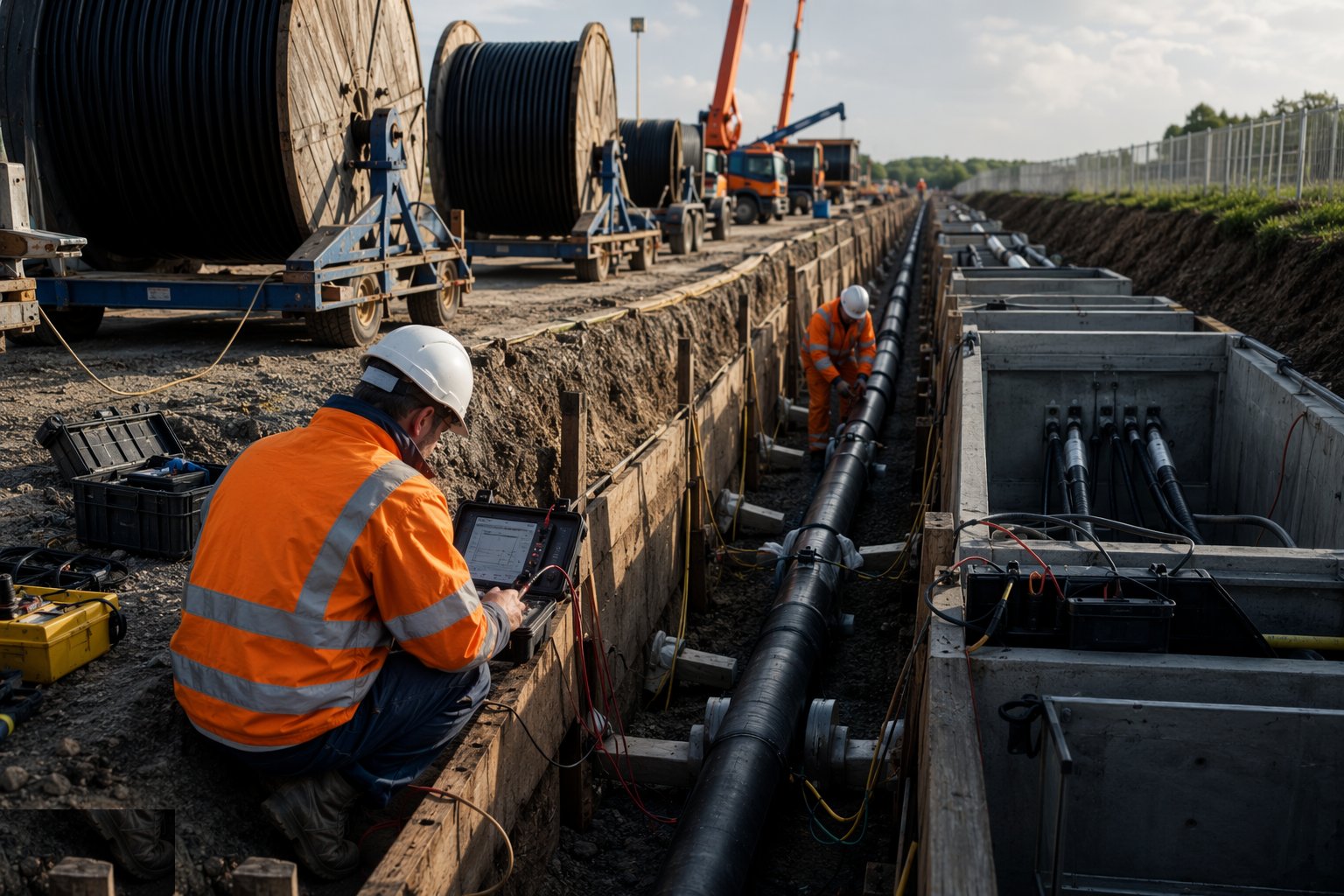Test the sheath and commission the circuit — Underground Cable Installation, step 6