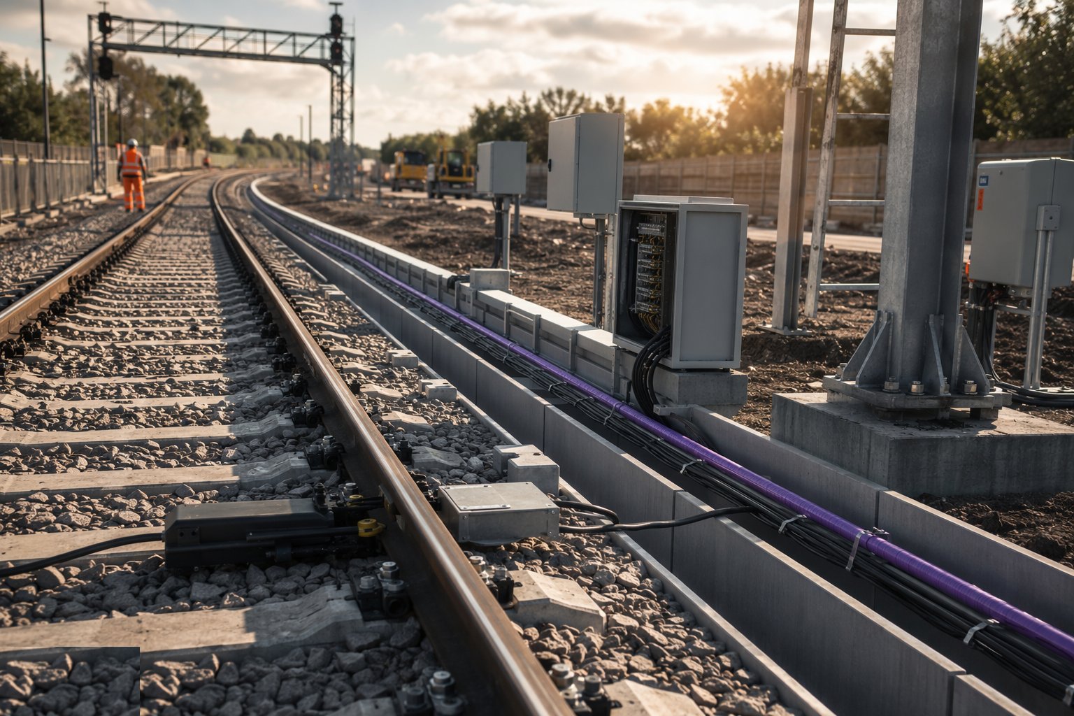 Install train detection and the telecoms backbone — Signalling & Telecoms, step 4