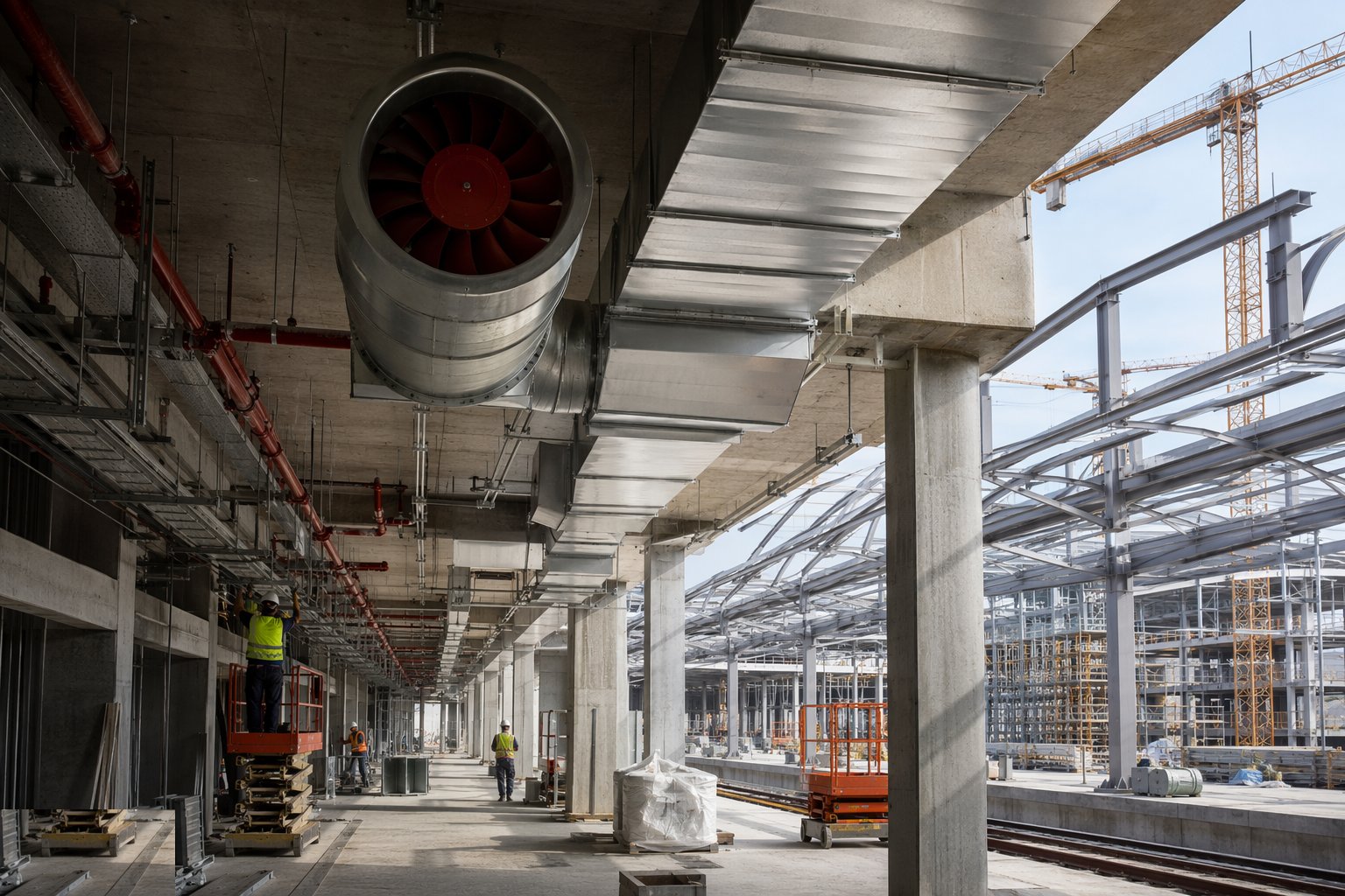 Install the MEP and fire systems — Station Construction, step 4