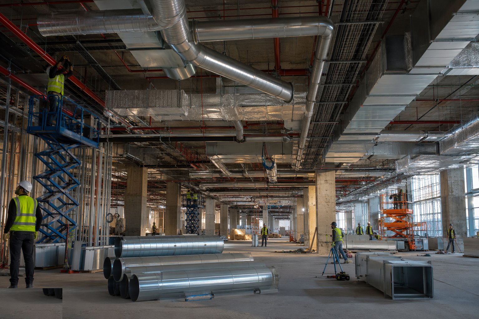 Install mall ventilation, cooling and landlord areas plant — Retail MEP & Services, step 4