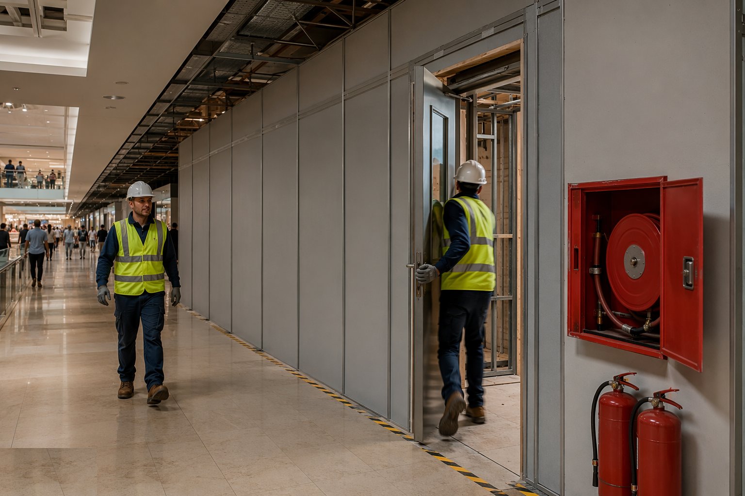 Maintain fire safety and escape through the works — Phasing & Working Around Live Trading, step 6