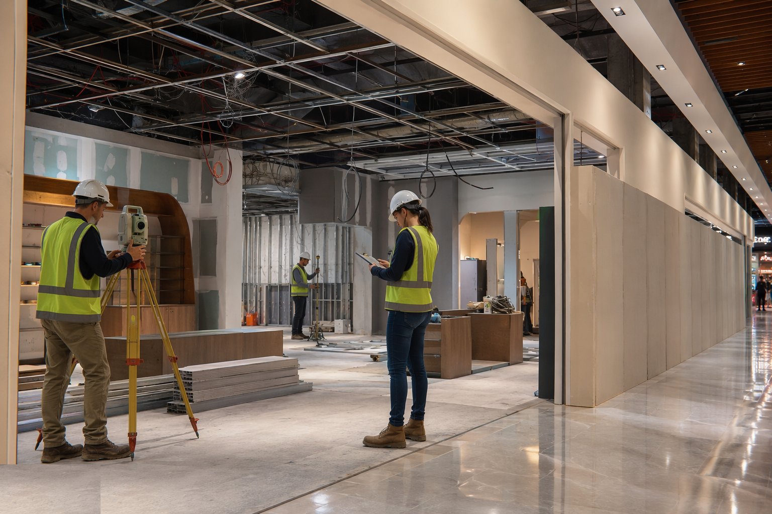 Pre-start: handbook compliance, surveys and approvals — Shopfitting & Retail Fit-Out, step 1