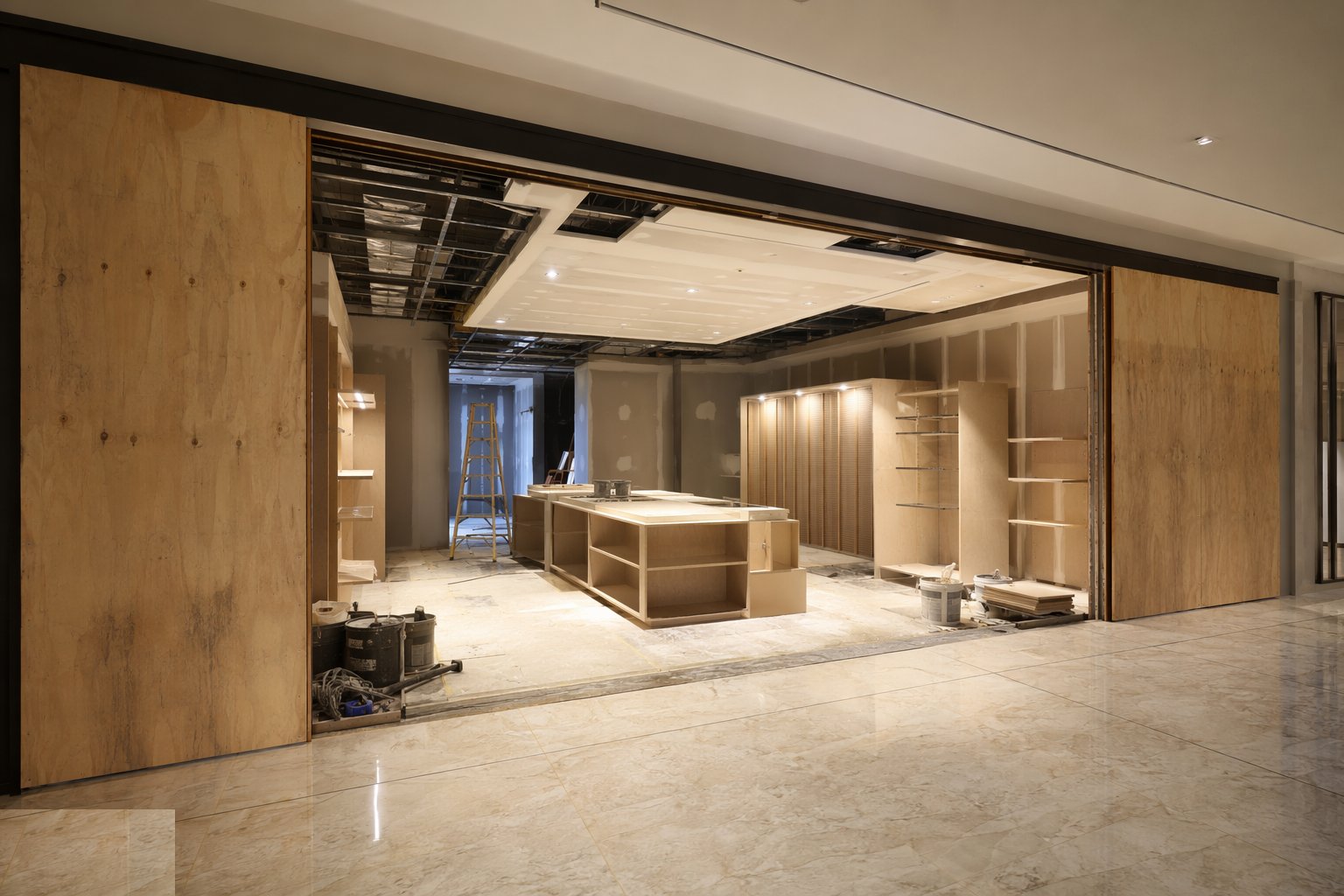 Complete demising works and the shopfront line — Shopfitting & Retail Fit-Out, step 3