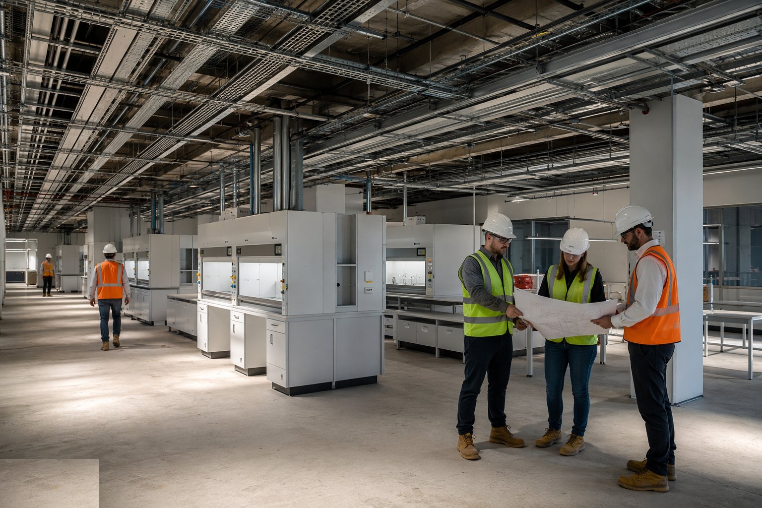 Freeze the lab planning and services schedule — Laboratory Construction, step 1