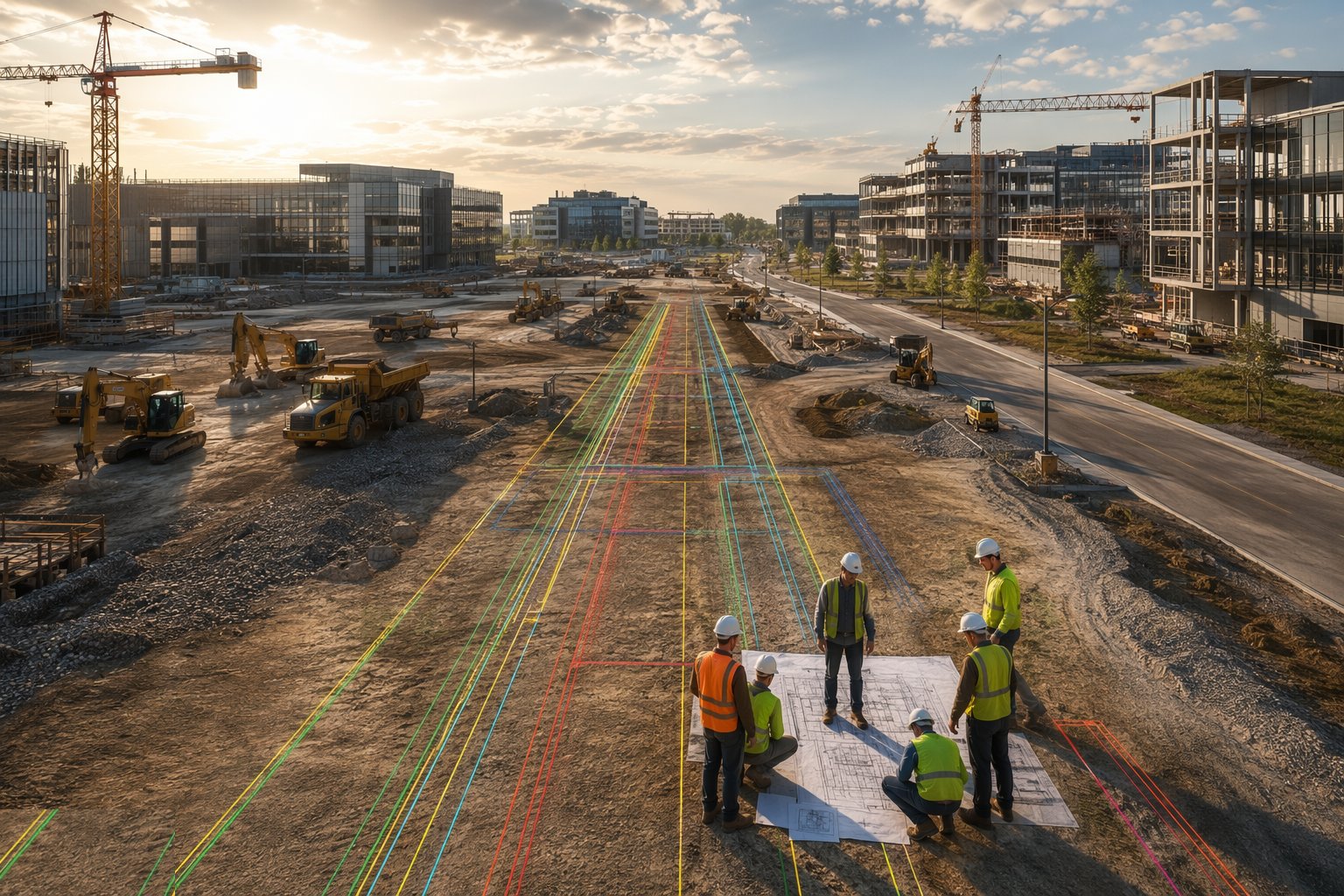 Masterplan the utility corridors and quiet zones — Research Campus Infrastructure, step 1
