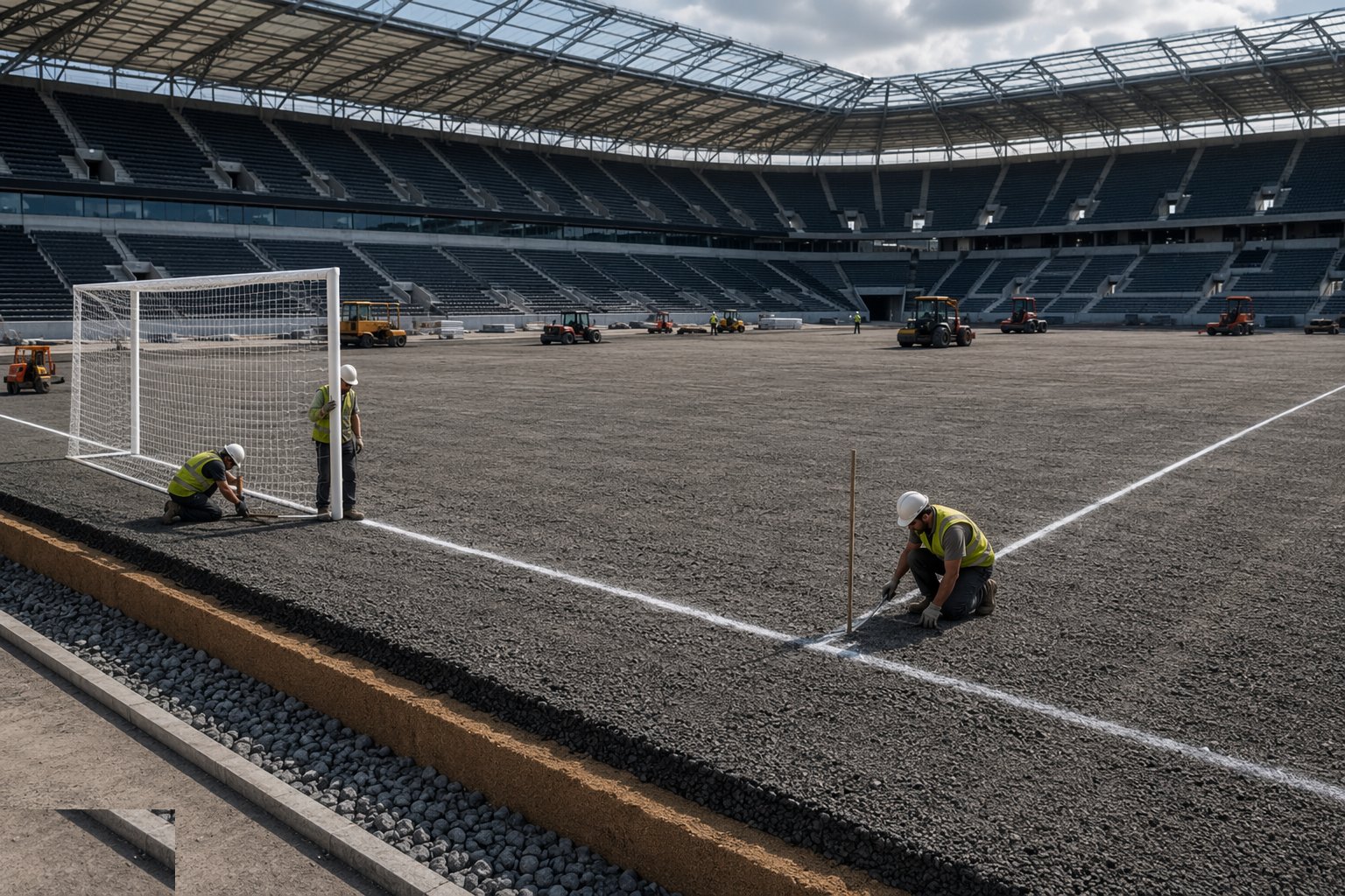 Mark out and install the equipment — Pitches, Tracks & Playing Surfaces, step 6