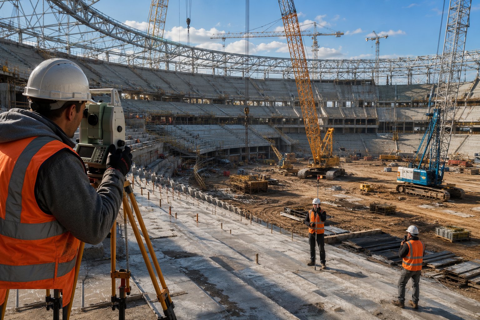 Set out the bowl from the sightline model — Stadium Construction, step 1