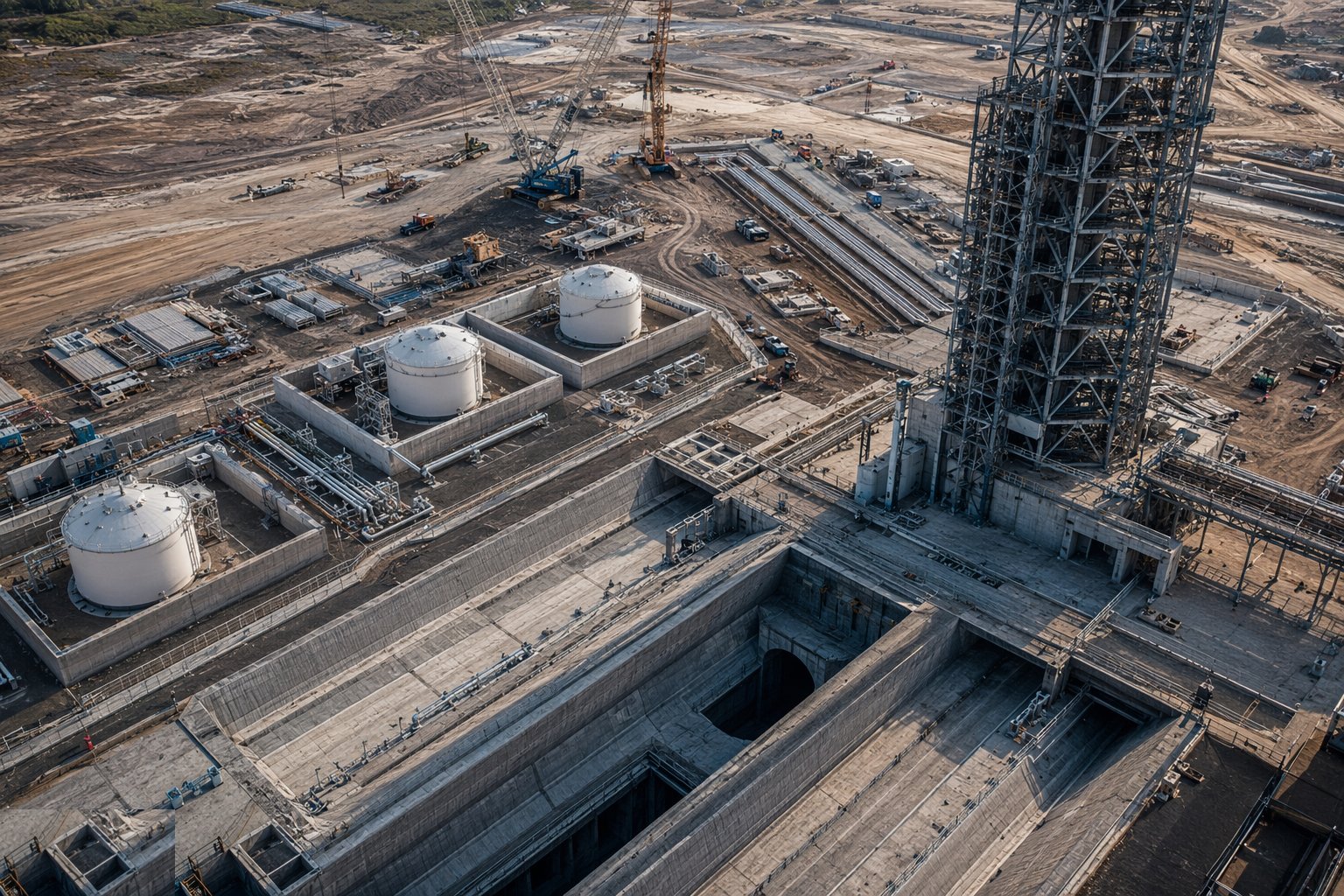 Build propellant farms and transfer systems — Launch Facility & Pad Construction, step 4
