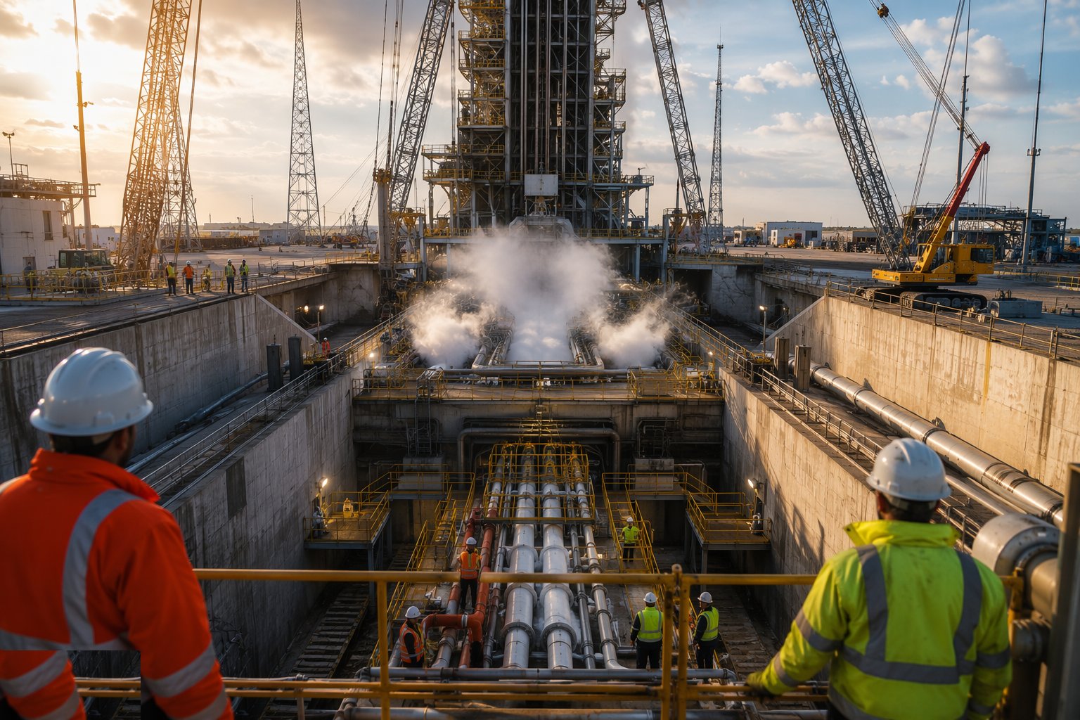 Commission, test and license the facility — Launch Facility & Pad Construction, step 7