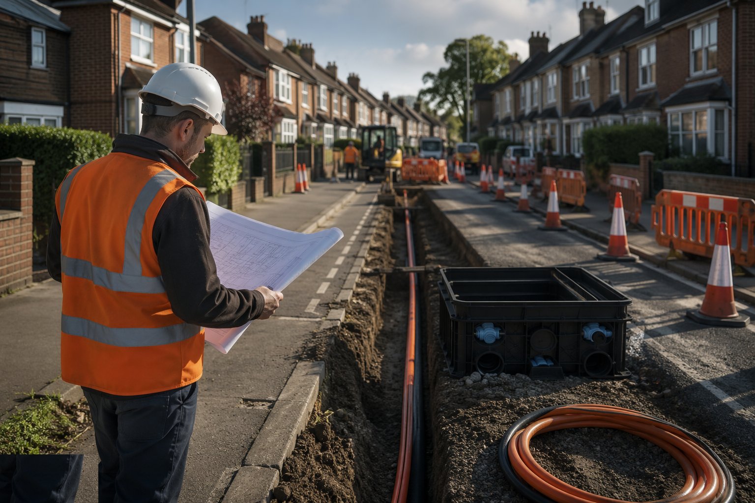 Plan the route and secure the permits — Fibre Network Installation, step 1
