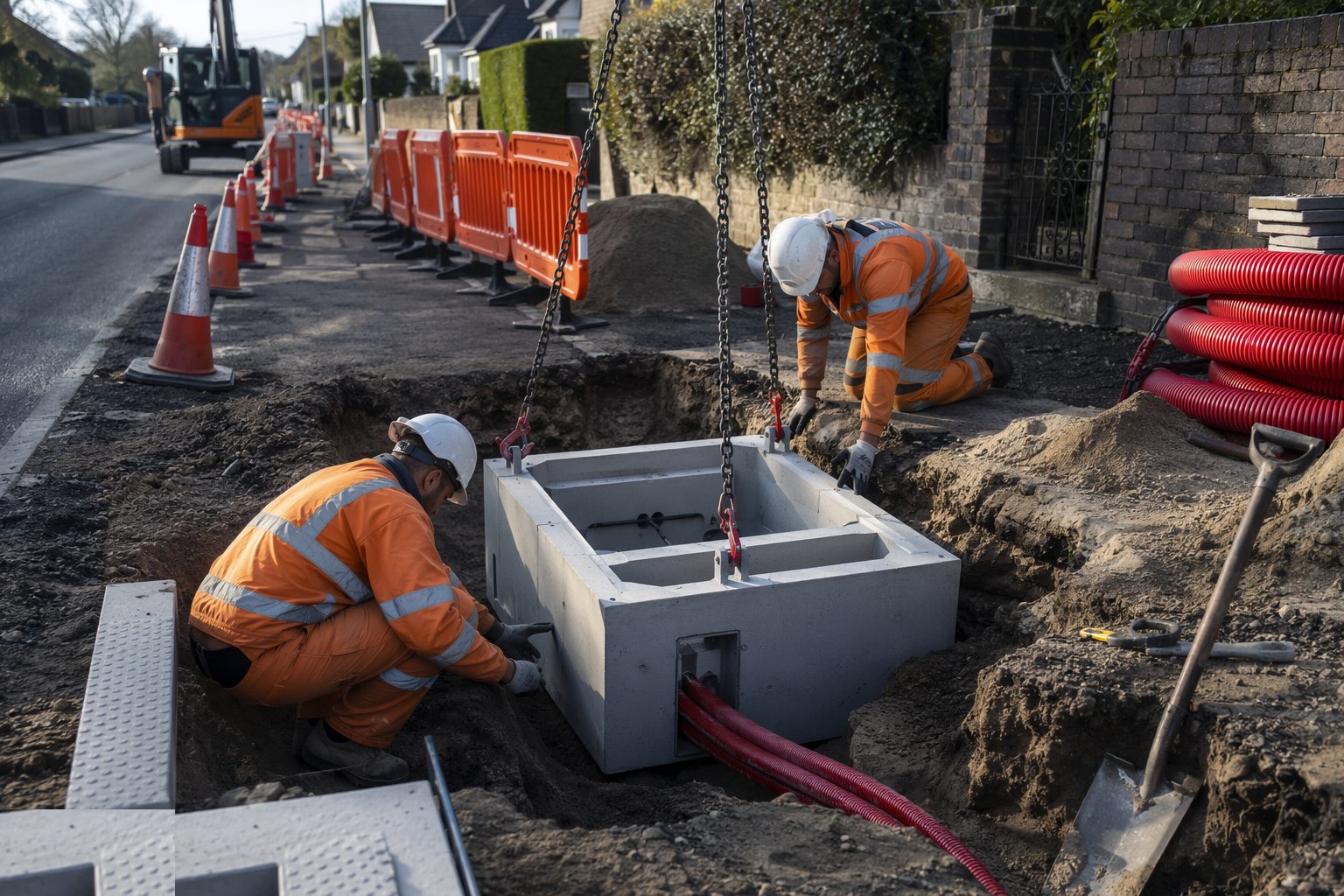 Build the chambers — Fibre Network Installation, step 3