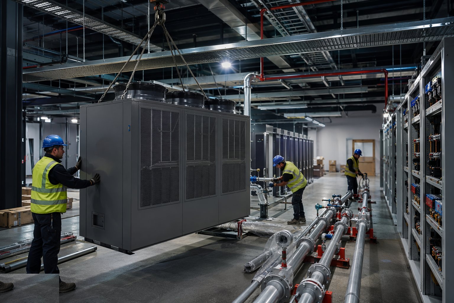 Install cooling and fire systems — Telecom Exchanges & Equipment Rooms, step 5