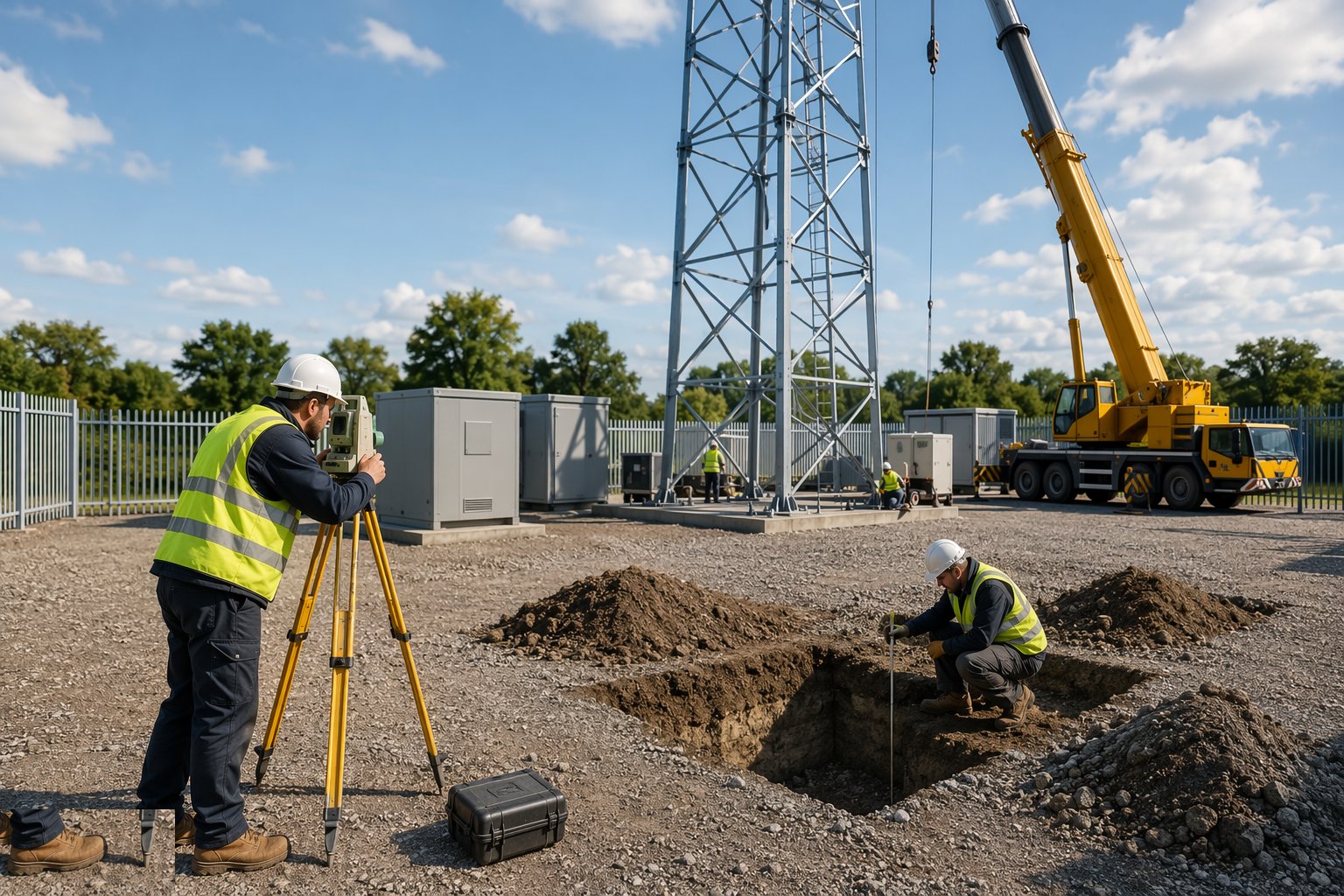 Survey the site and prove the ground — Telecom Towers, Masts & Rooftop Sites, step 1