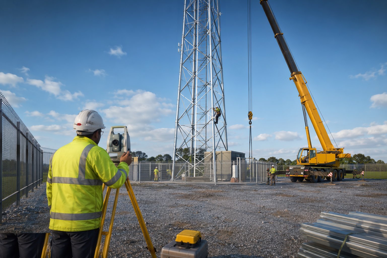 Test, survey and hand over the structure — Telecom Towers, Masts & Rooftop Sites, step 7