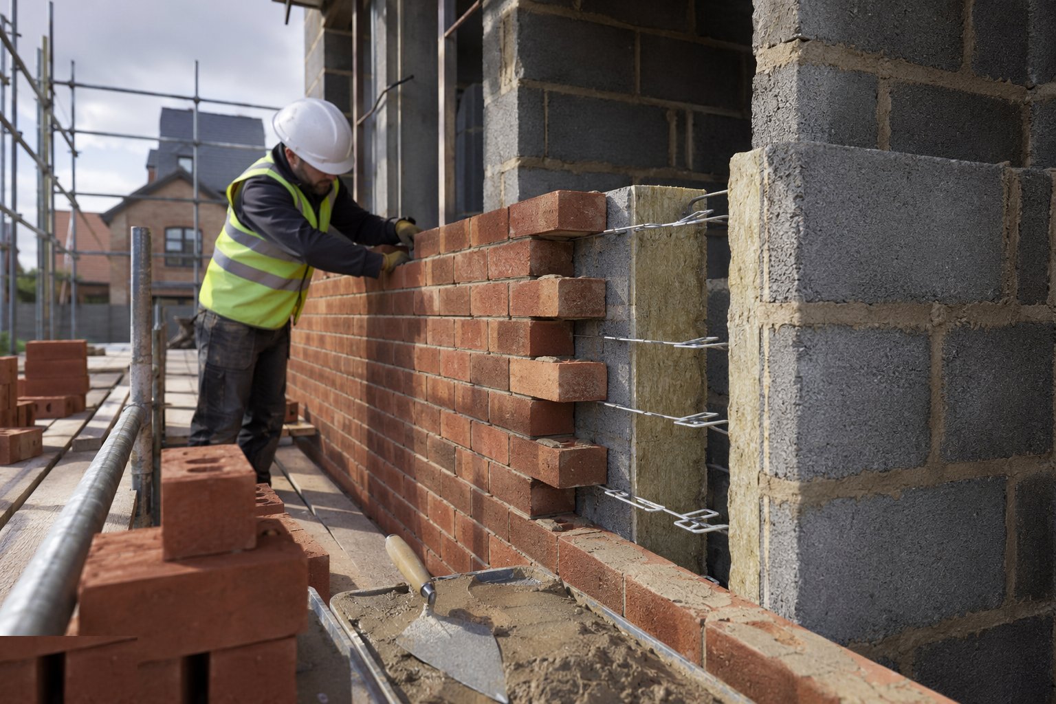 Toothing, bonding and connections — Brick Wall Construction, step 7