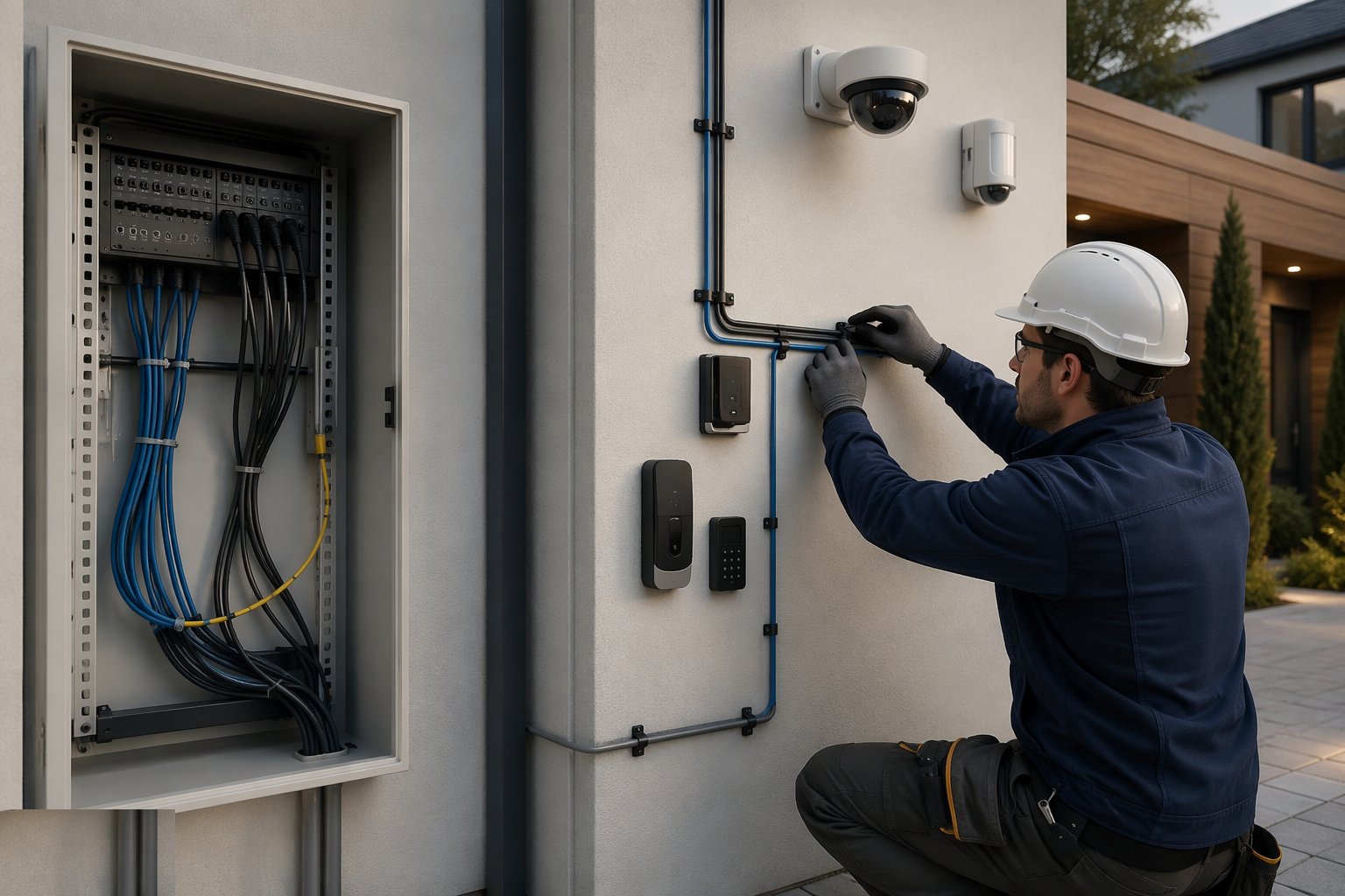First fix — containment and cabling — CCTV & Security Systems Installation, step 2