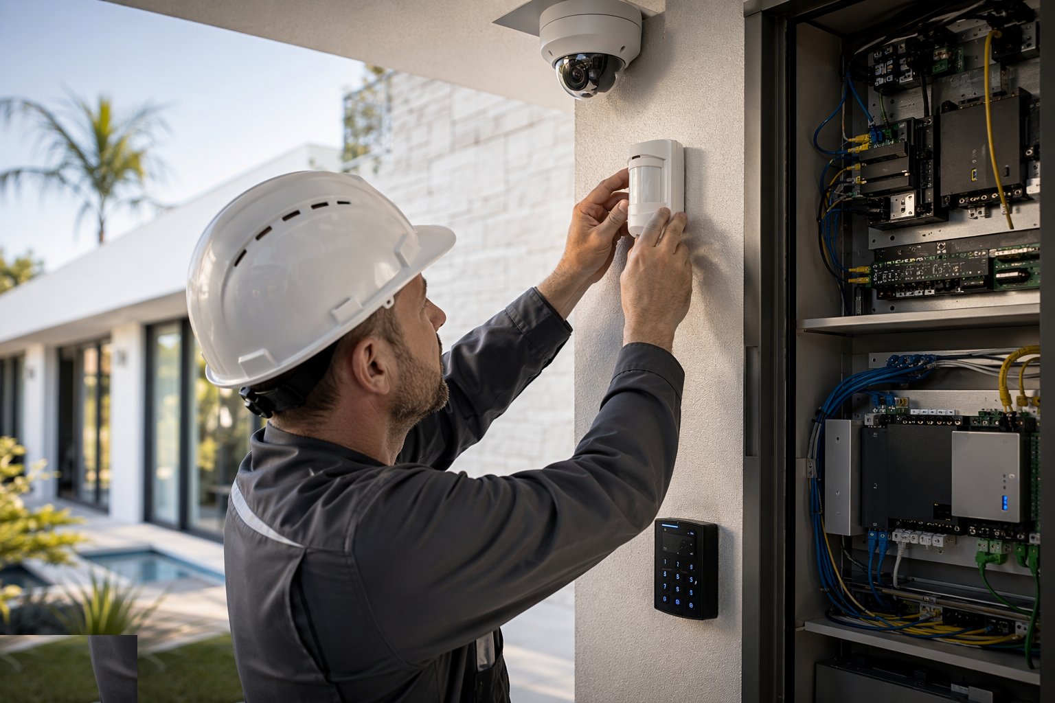 Walk-test detection and door interfaces — CCTV & Security Systems Installation, step 6