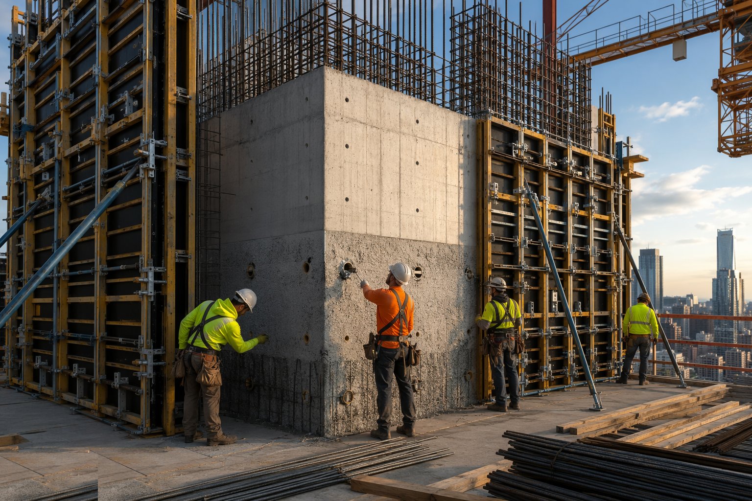 Interface with the next lift or the follow-on trades — Concrete Structural Walls, step 8
