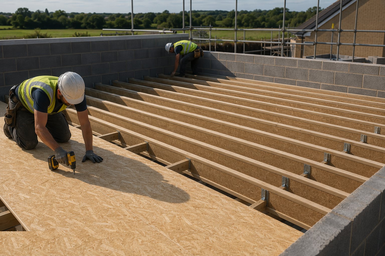 Floor joists and decking — Carpentry — First & Second Fix, step 3