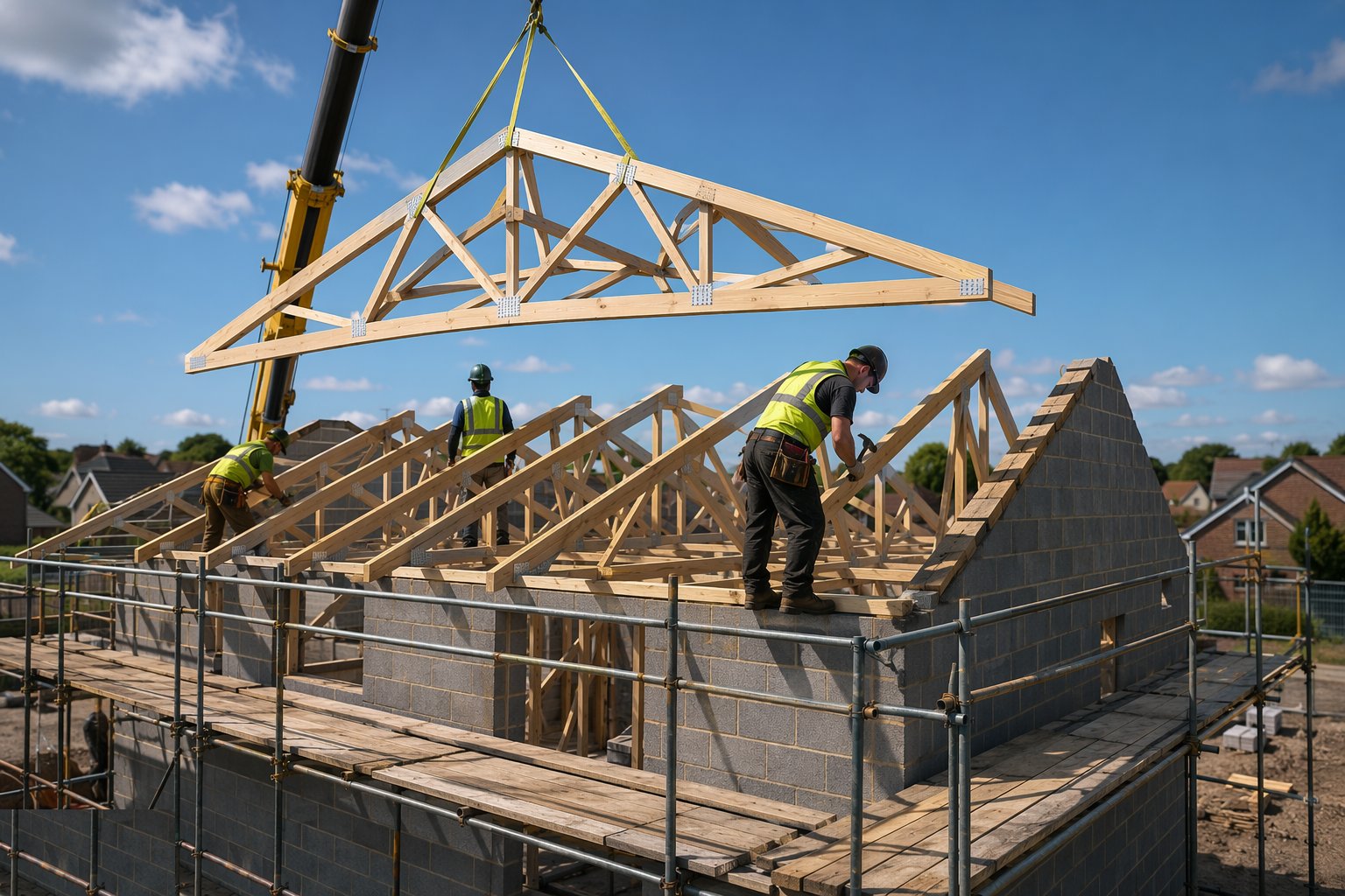 Roof carpentry — trusses or cut roof — Carpentry — First & Second Fix, step 4