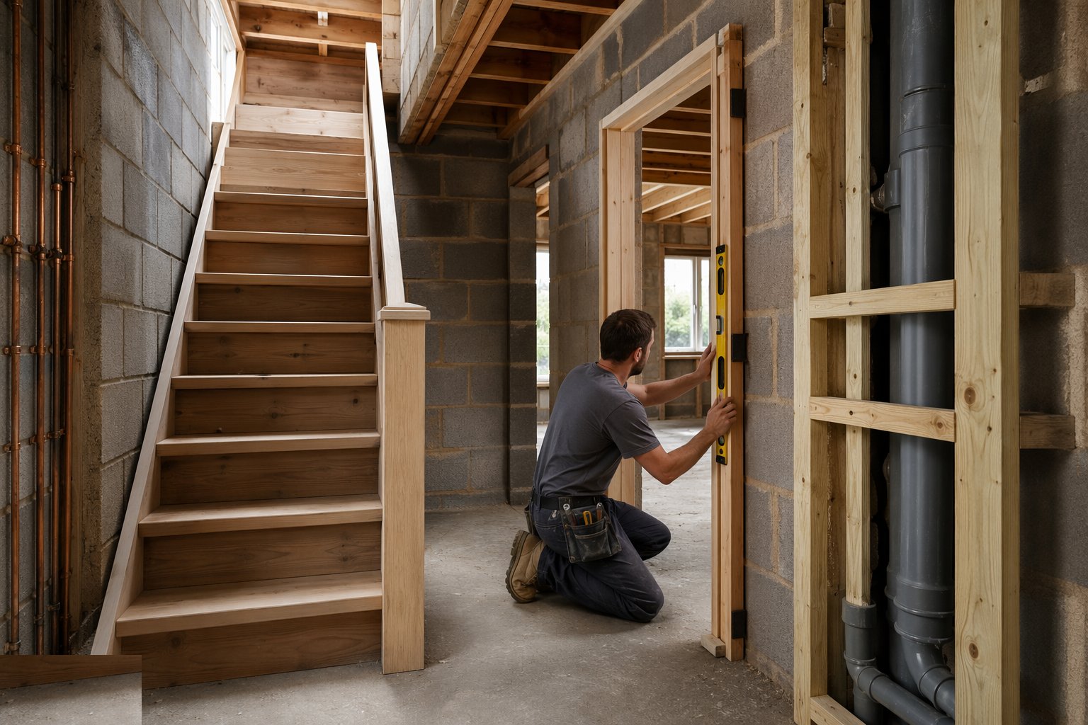 Stair carcass, linings and boxing-in services — Carpentry — First & Second Fix, step 5