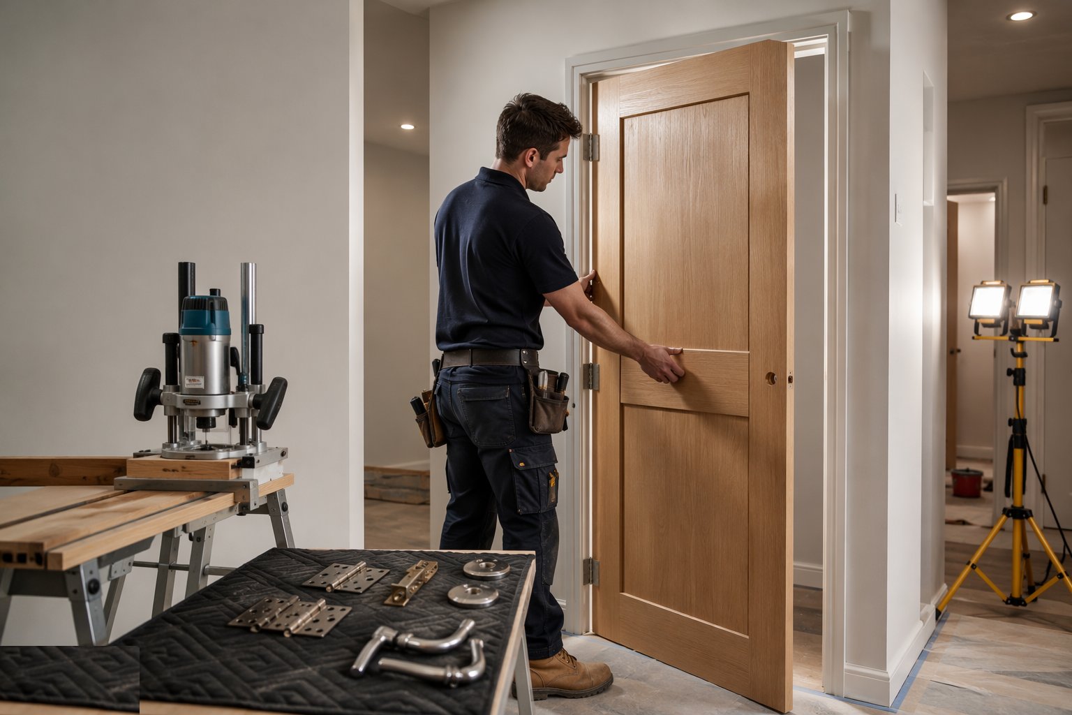 Second fix — hang doors and fit ironmongery — Carpentry — First & Second Fix, step 6