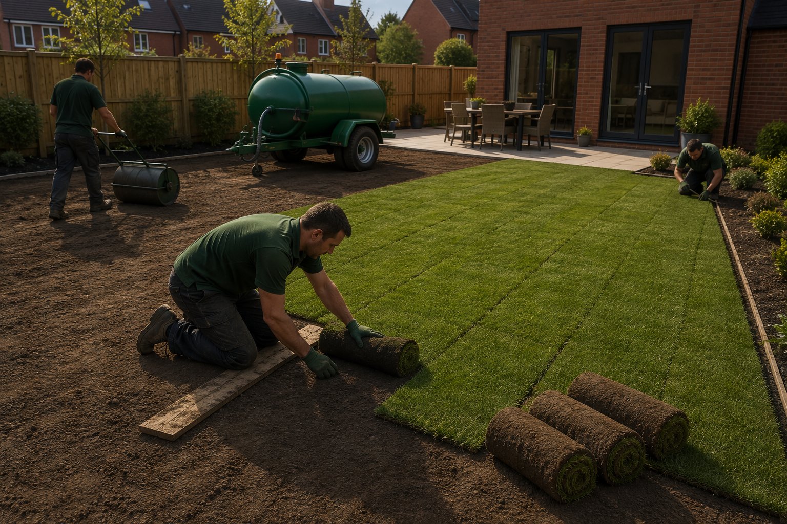Turfing and seeding — Soft Landscaping & Gardens (Homes & Villas), step 5