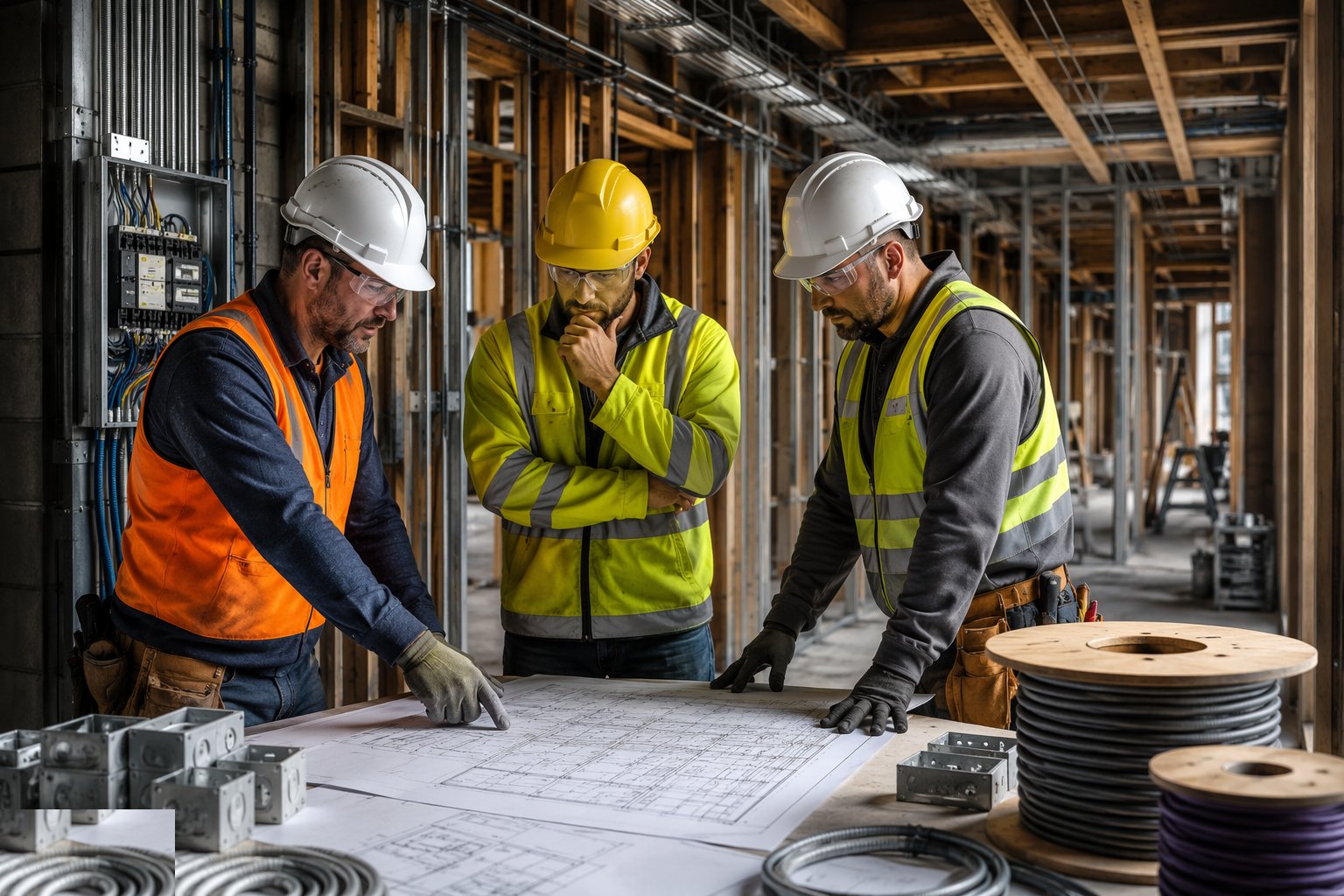 Design check, load schedule and containment plan — MEP — Electrical (First & Second Fix), step 1