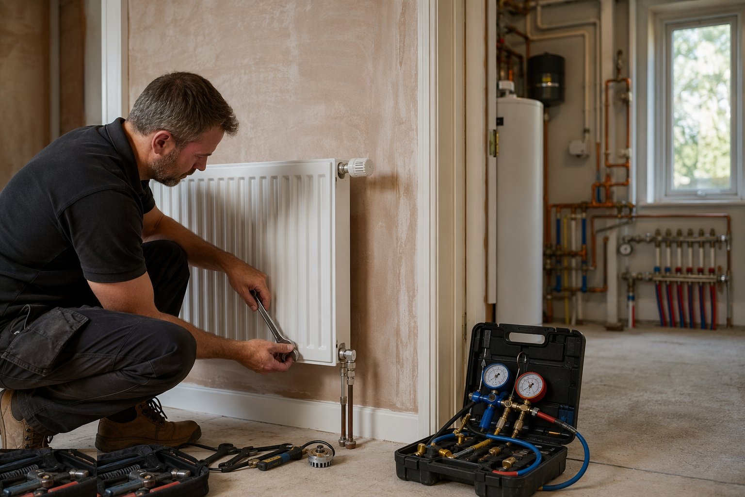 Second fix — radiators, valves and controls — MEP — Plumbing (First & Second Fix), step 6