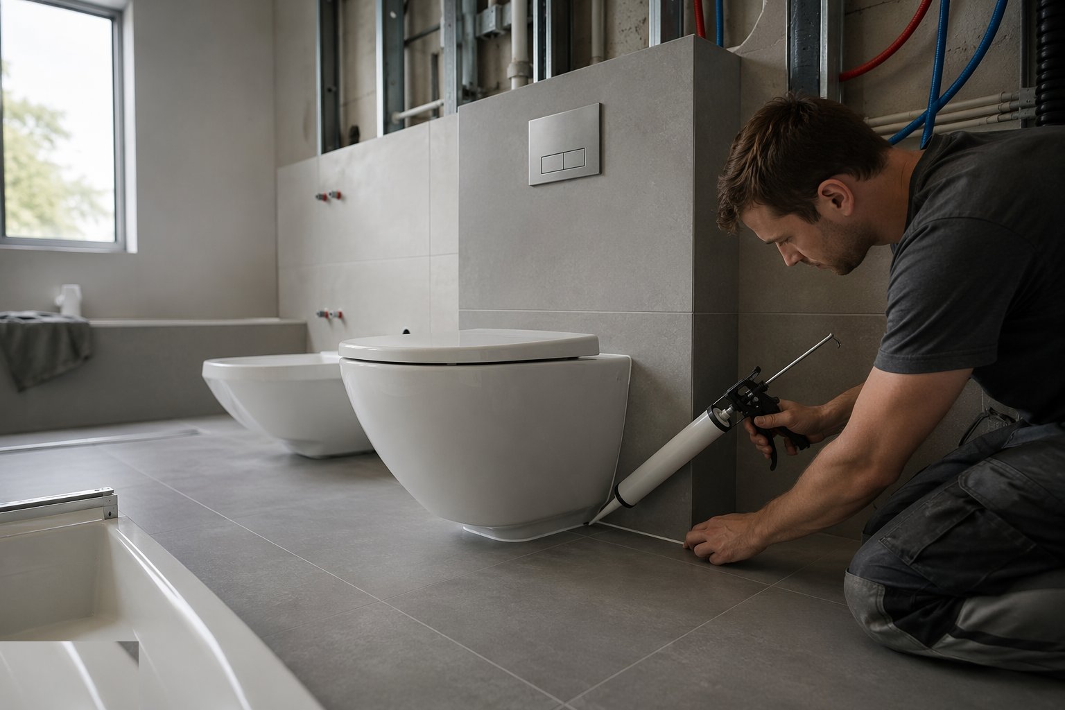 Seal and finish — Sanitary Installation, step 7