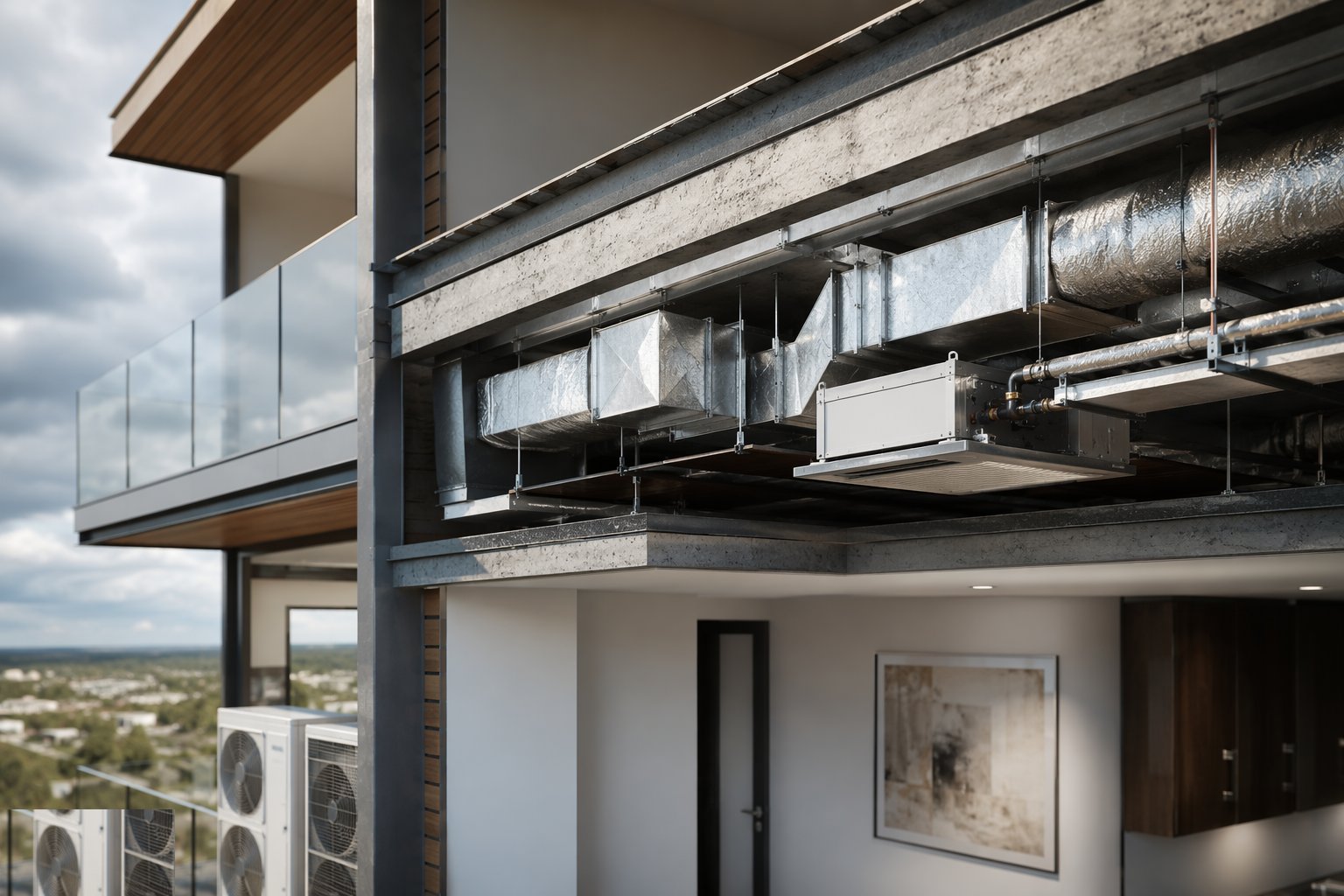 Install ductwork, dampers and FCUs — Ventilation & Air Conditioning, step 4
