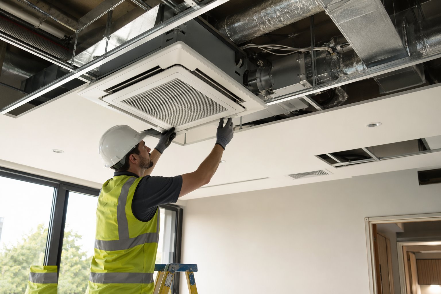 Second fix — indoor units, grilles and diffusers — Ventilation & Air Conditioning, step 6