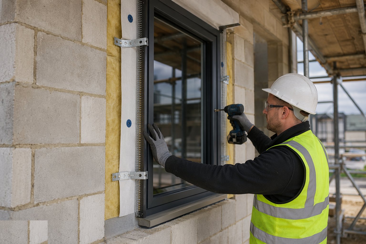 Fix at the specified centres — Windows & Doors Installation, step 4