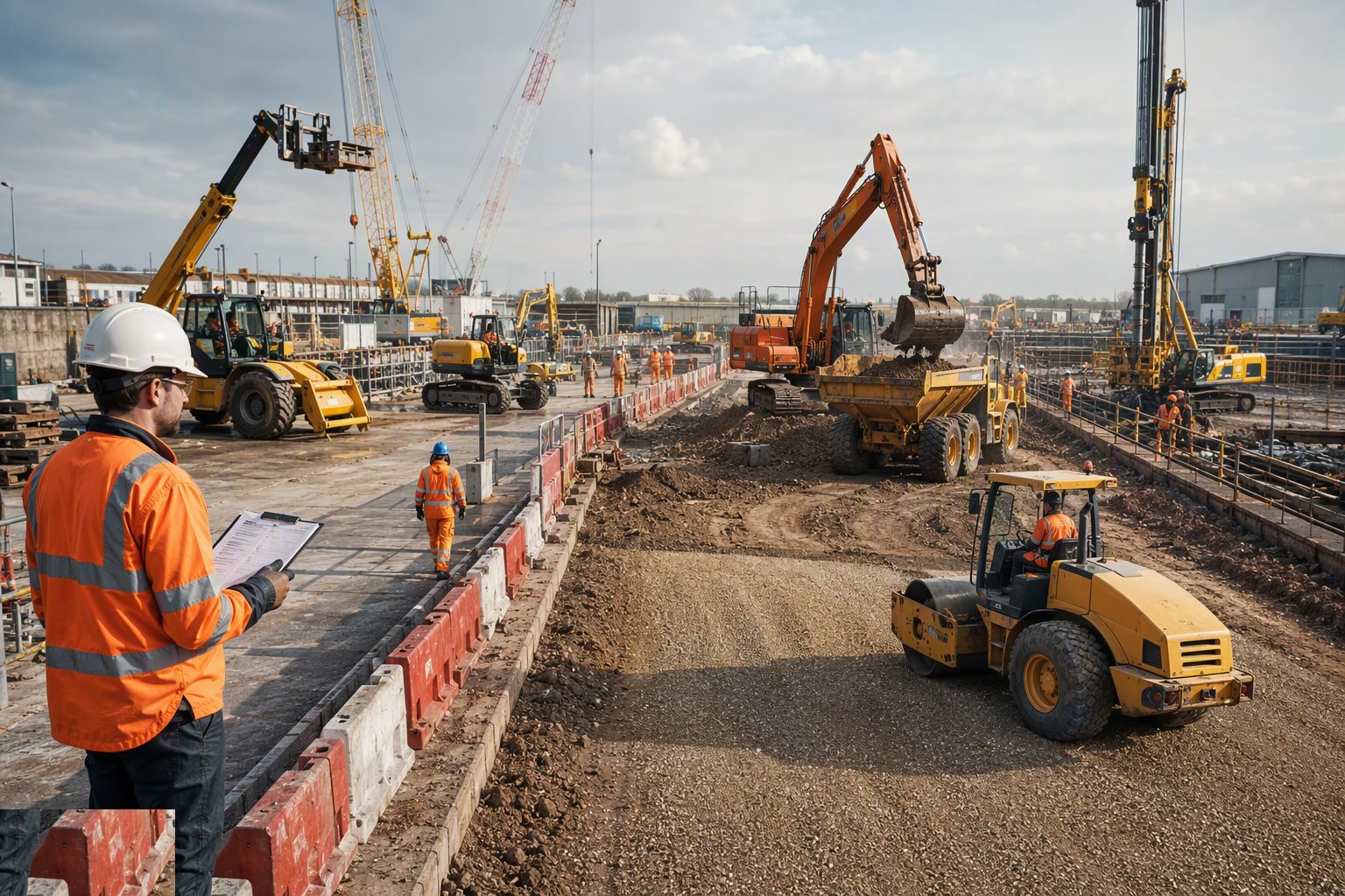 Define the work before the machine — Construction Plant and Equipment, step 1