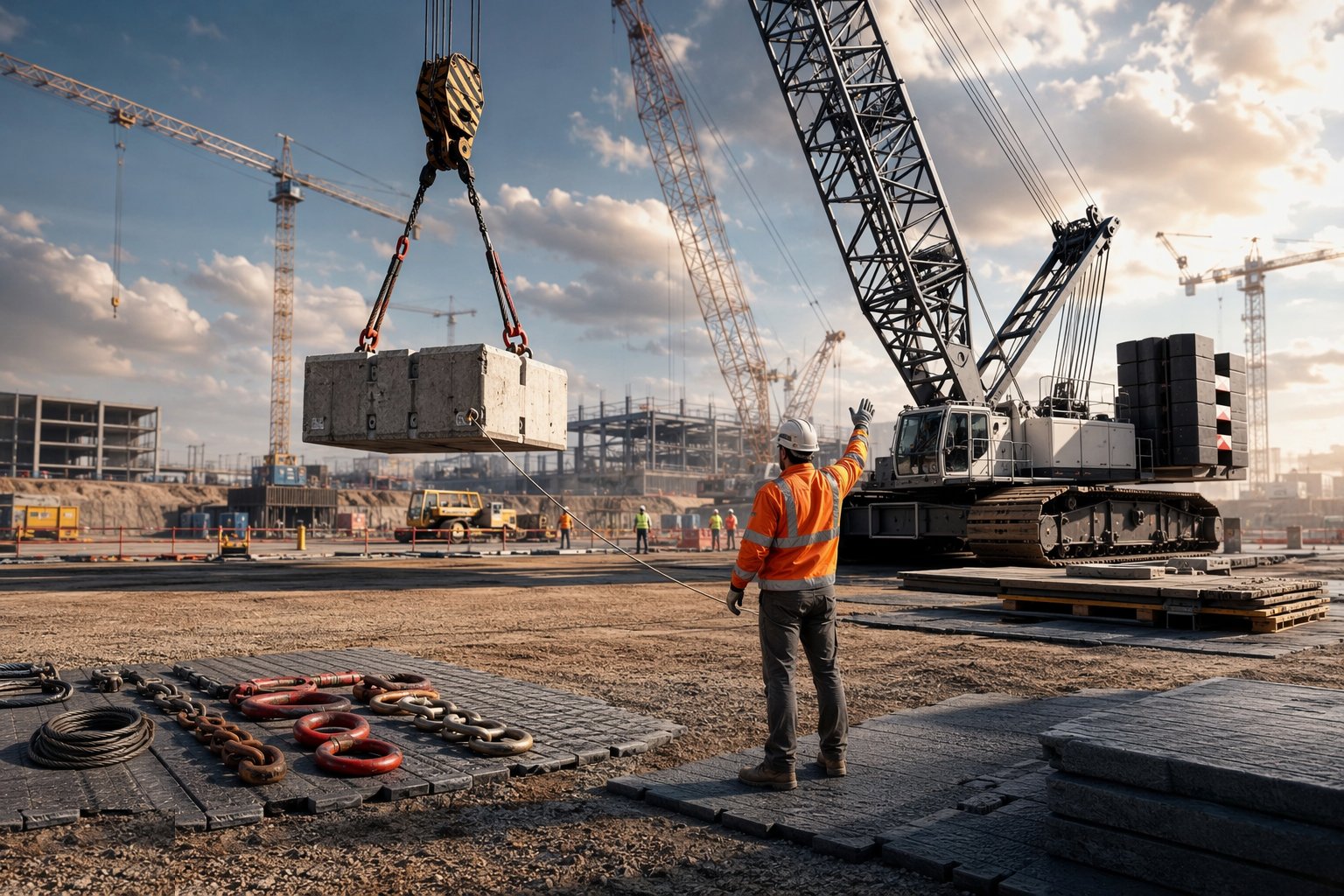Verify the ground and build the base — Craneage and Lifting Operations, step 3