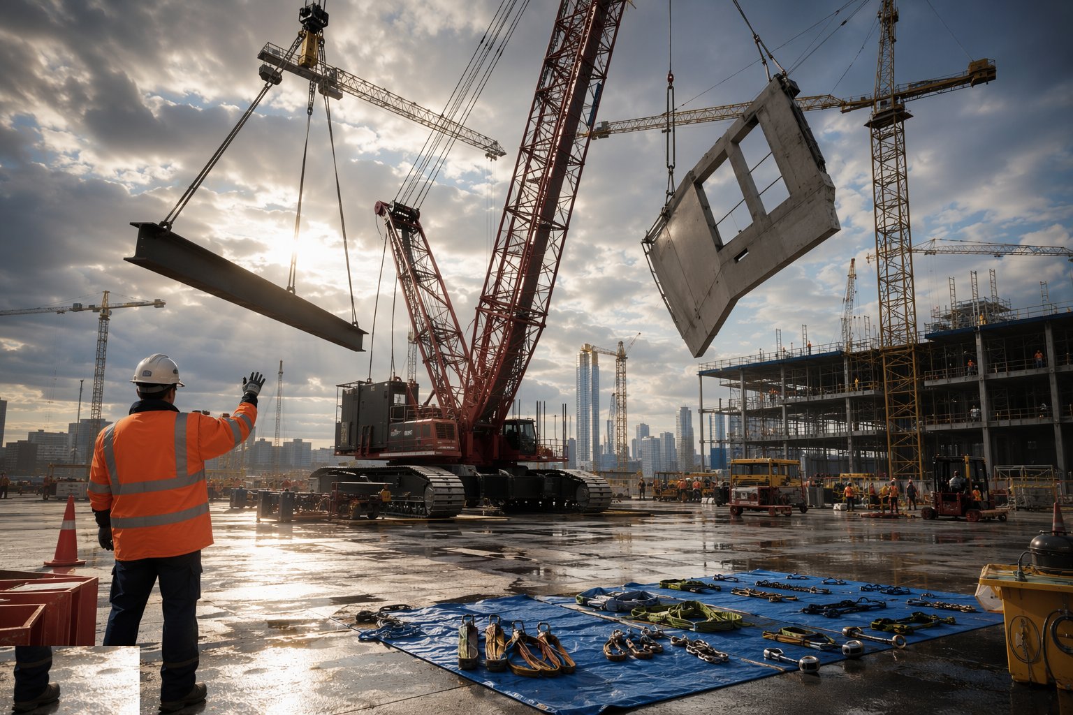 Watch the wind and shut down properly — Craneage and Lifting Operations, step 8