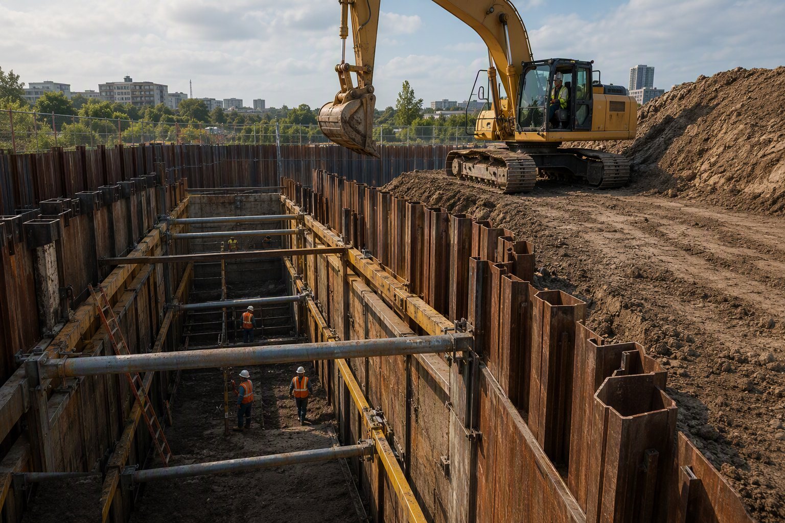 Design the support or batter — Excavation Support and Trench Shoring, step 2