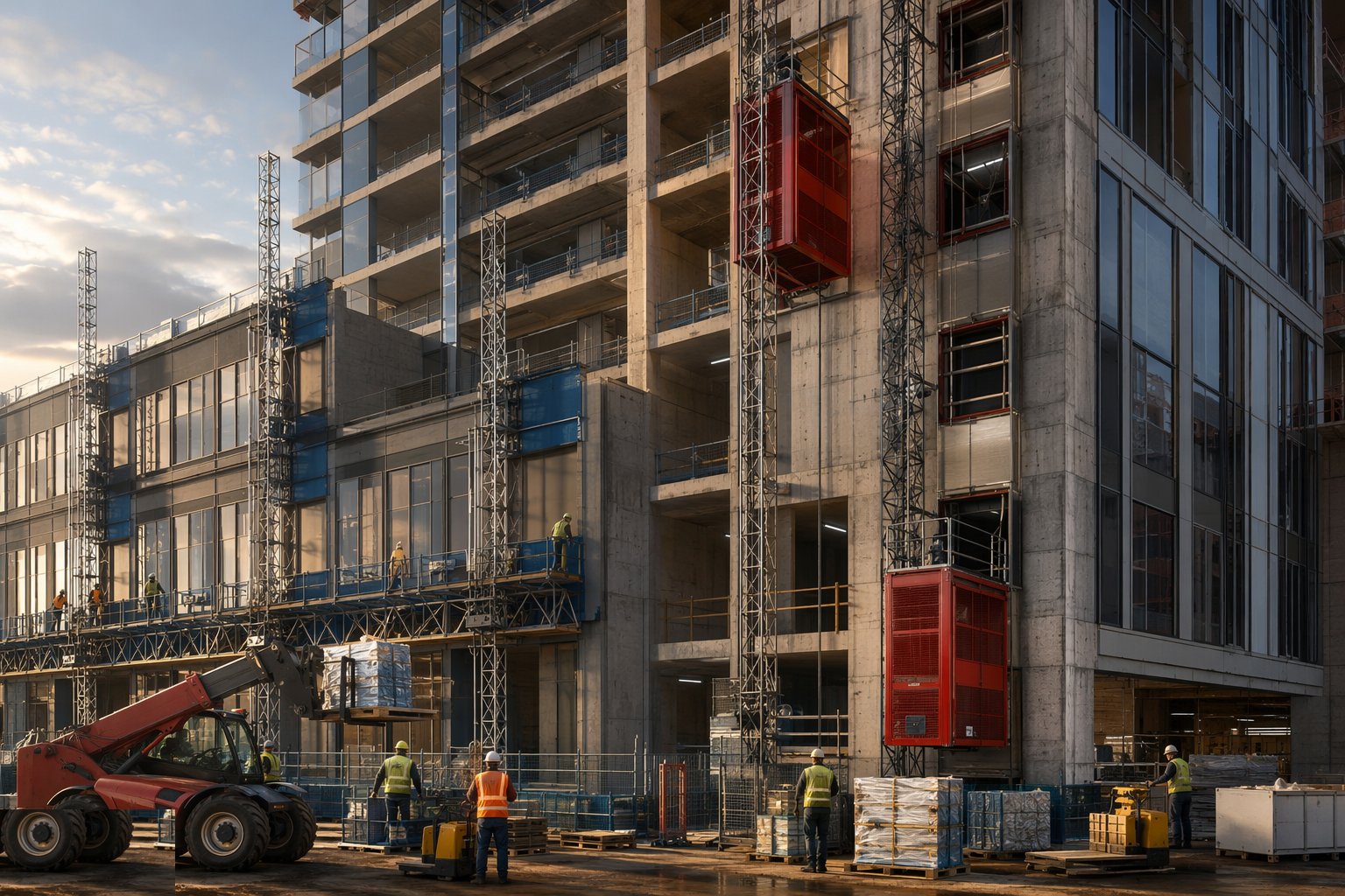 Plan the vertical logistics from the programme — Hoists, Mast Climbers and Material Handling, step 1