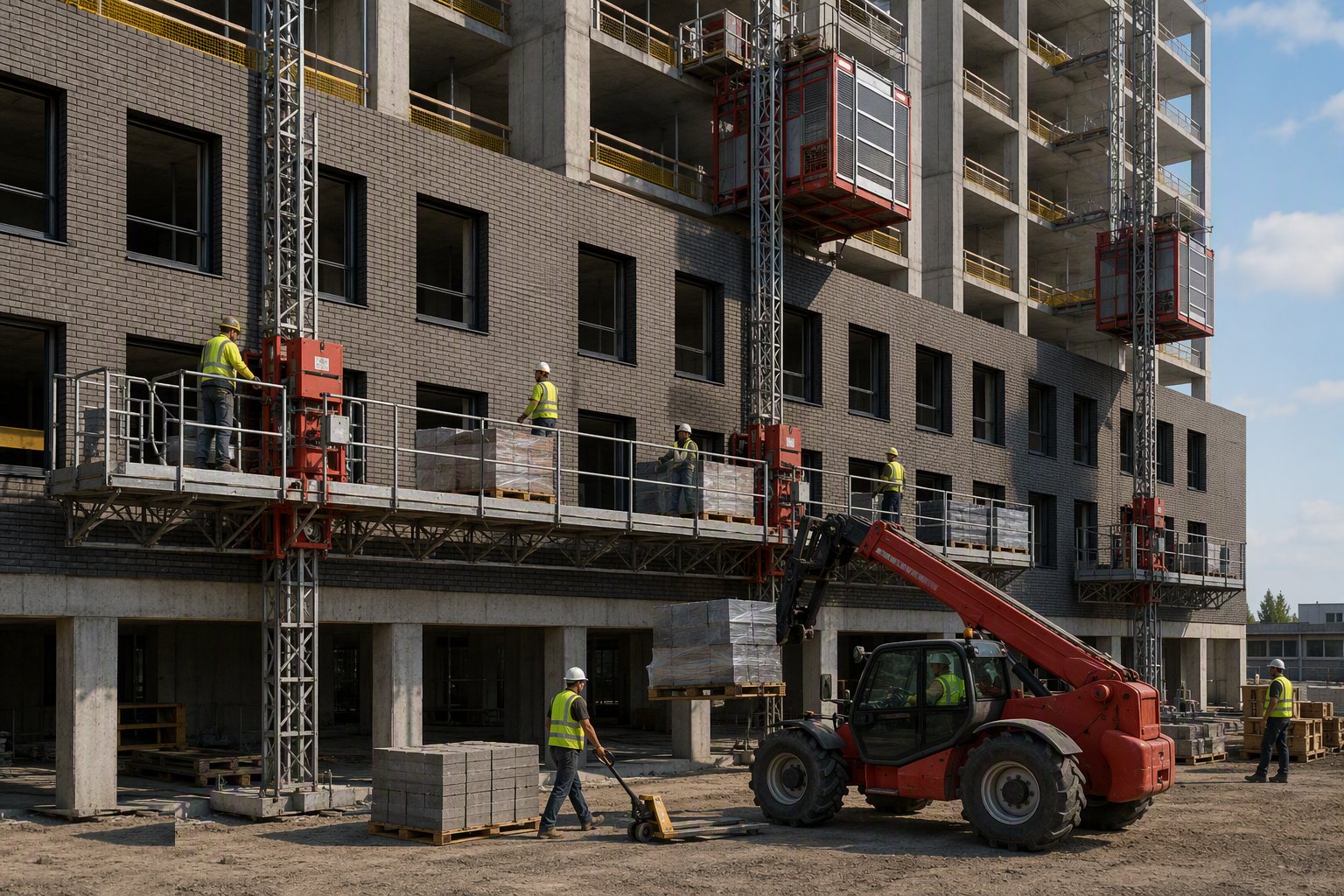 Operate mast climbers to the rules — Hoists, Mast Climbers and Material Handling, step 6